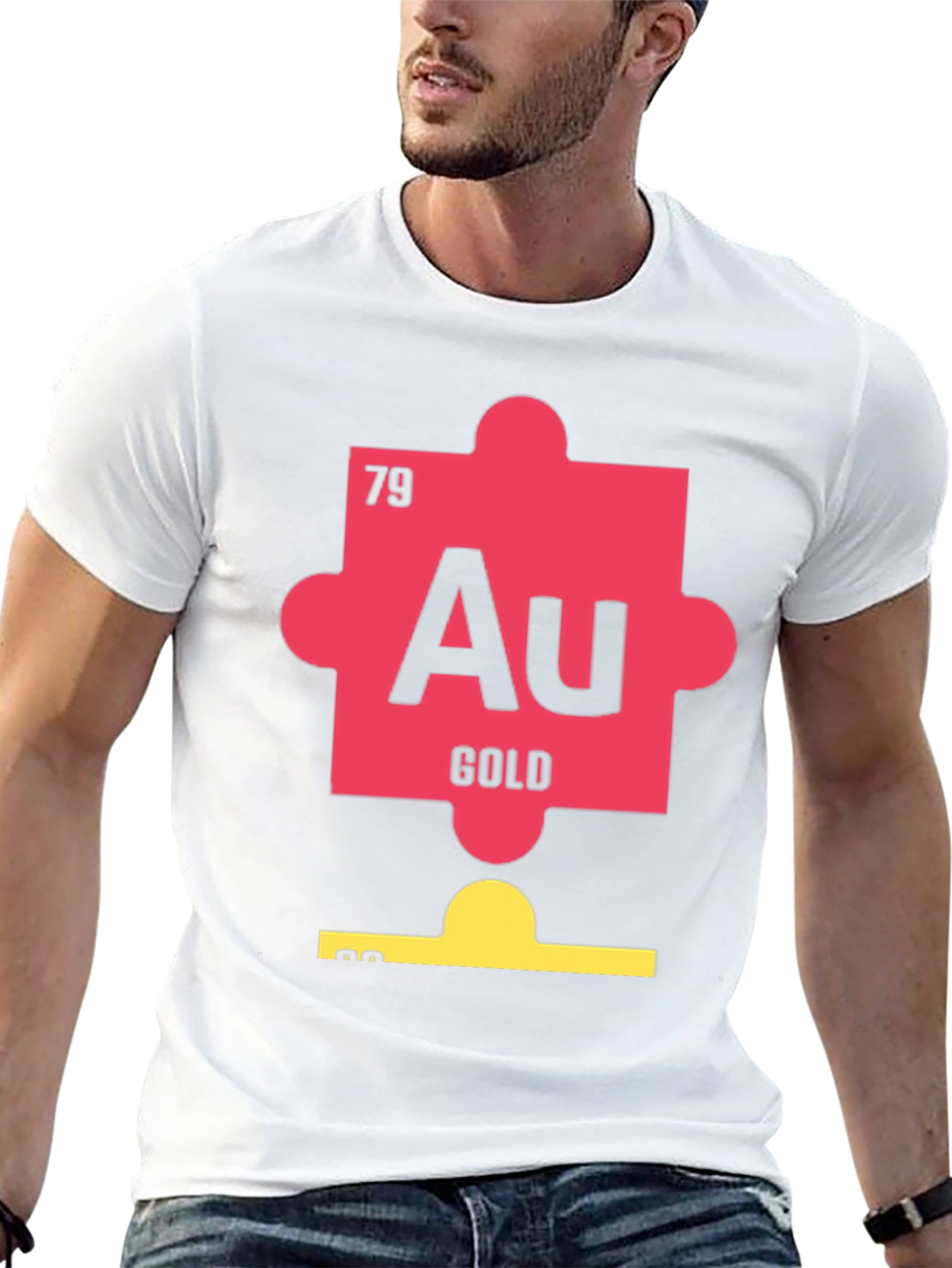 Gold Element Periodic Table Funny Autism Awareness T-Shirt