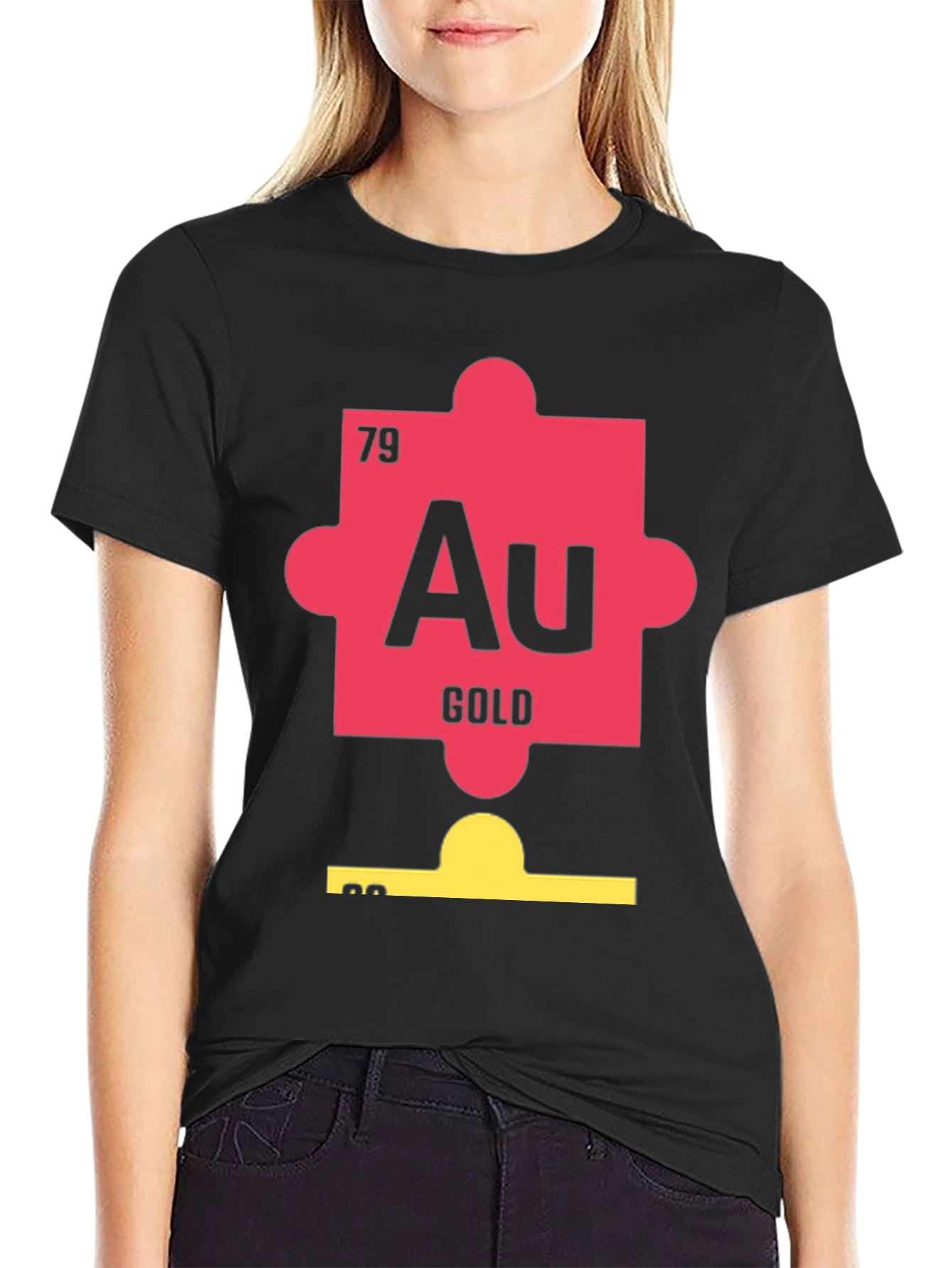 Gold Element Periodic Table Funny Autism Awareness T-Shirt