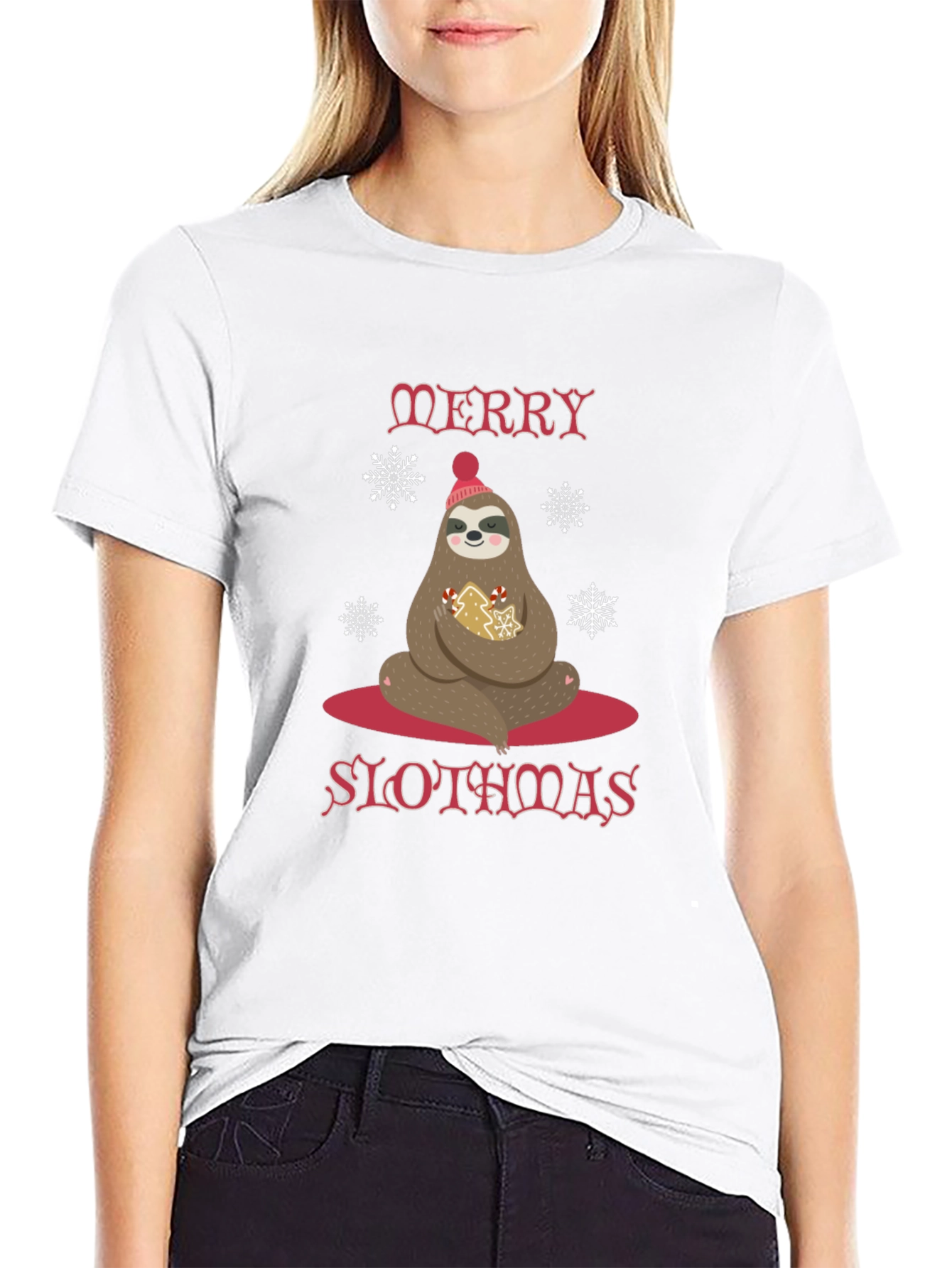 Merry Slothmas T-Shirt Holiday Sloth Tee