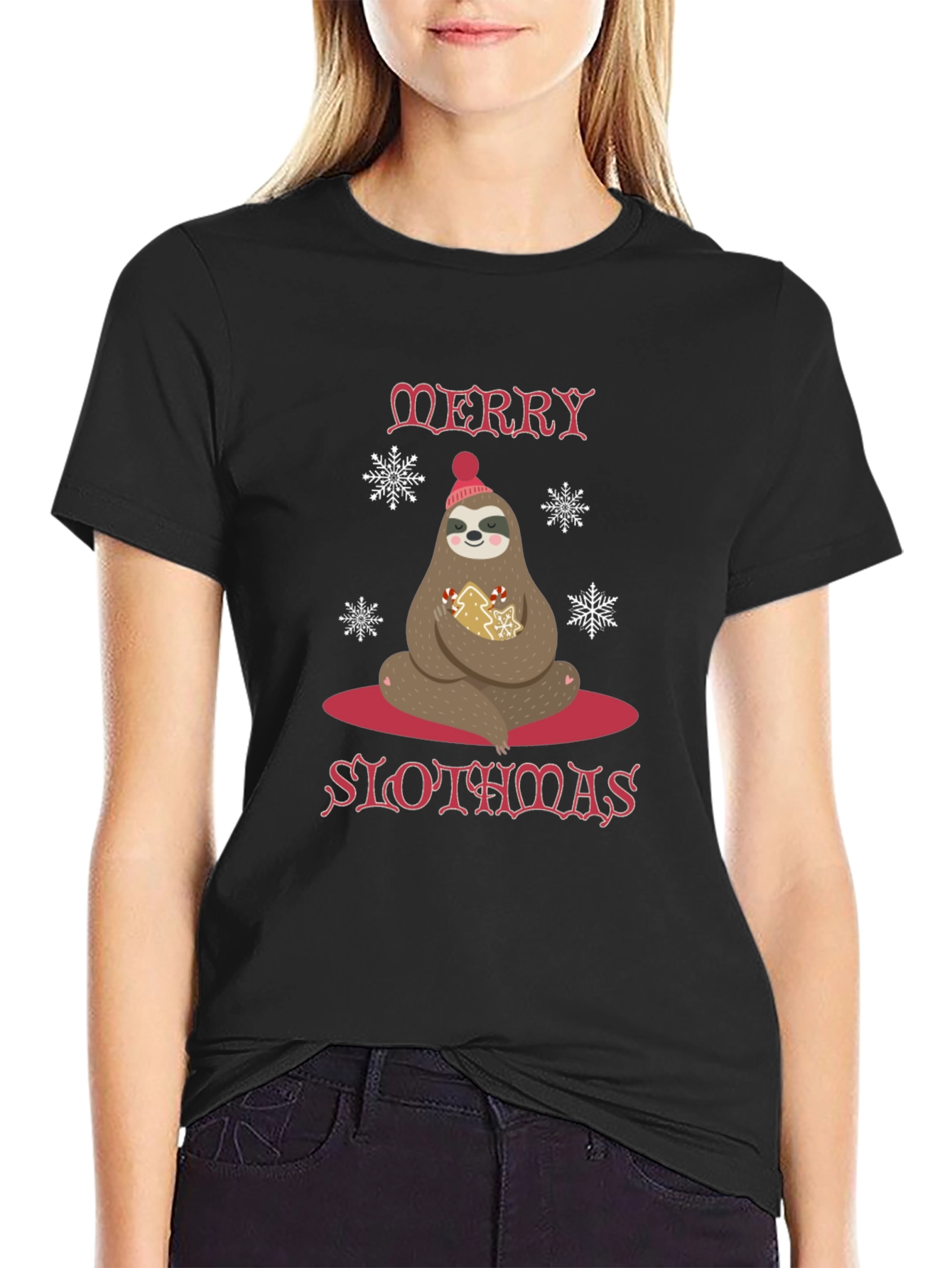 Merry Slothmas T-Shirt Holiday Sloth Tee