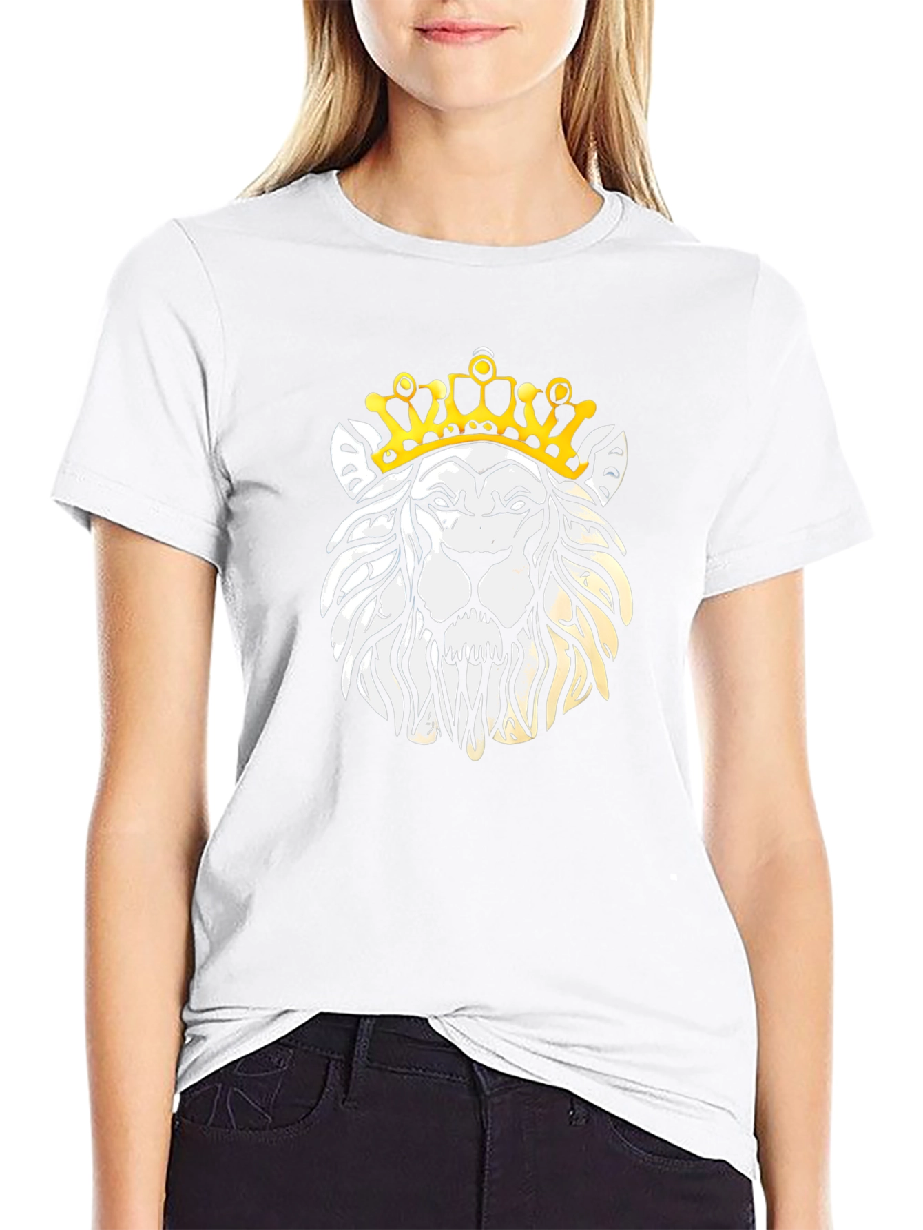 King Lion Graphic Tee - Black Cotton T-Shirt