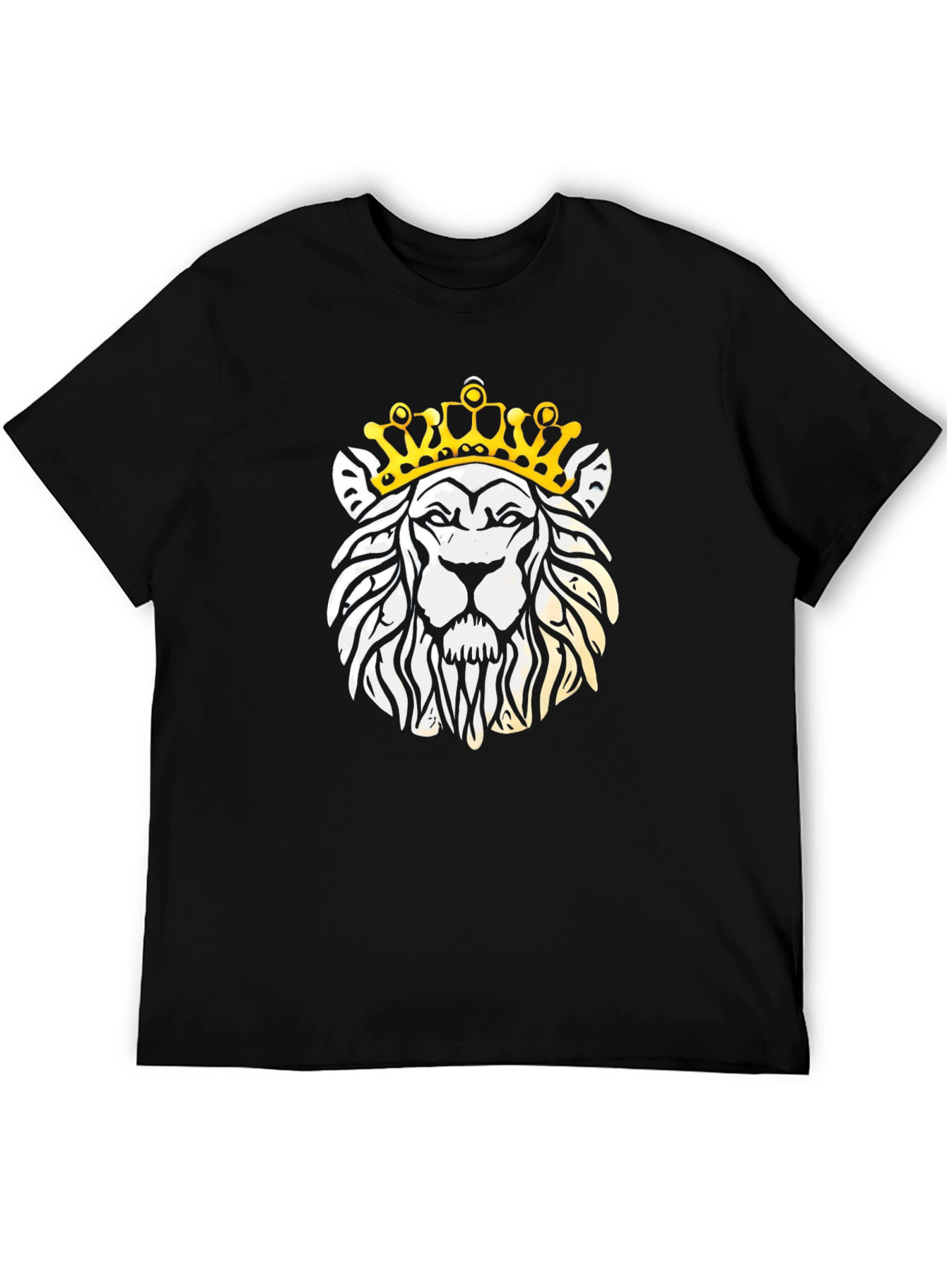King Lion Graphic Tee - Black Cotton T-Shirt