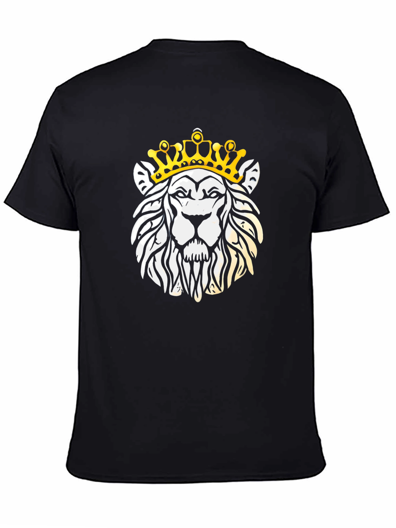 King Lion Graphic Tee - Black Cotton T-Shirt