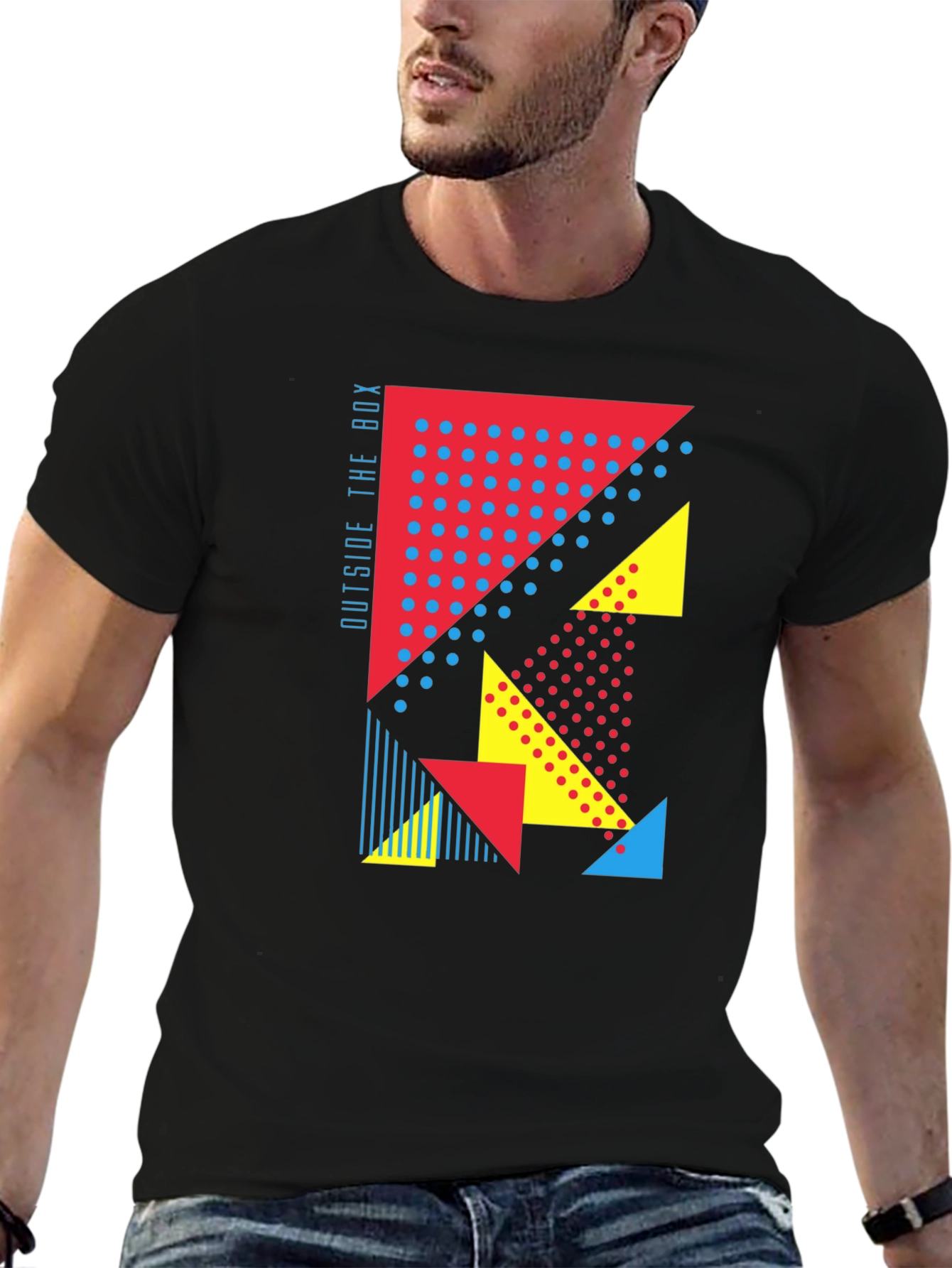 Geometric Graphic Print Tee - Outside the Box