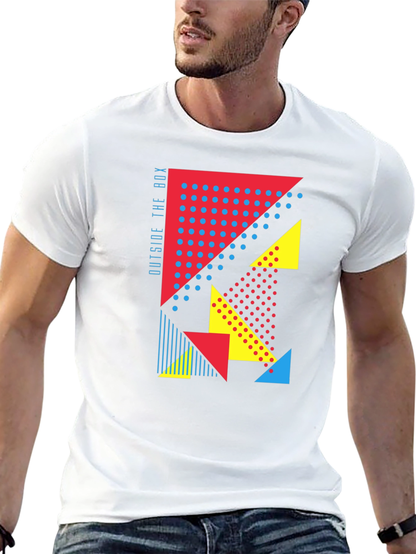 Geometric Graphic Print Tee - Outside the Box