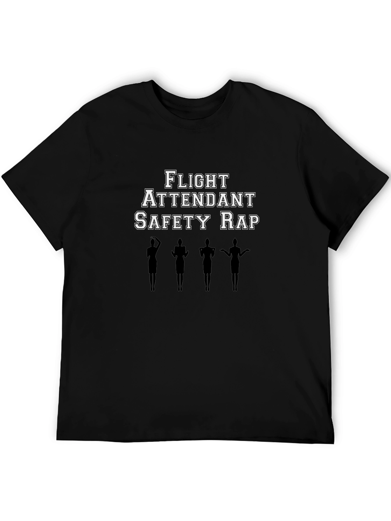 Flight Attendant Safety Rap Graphic Tee - Black