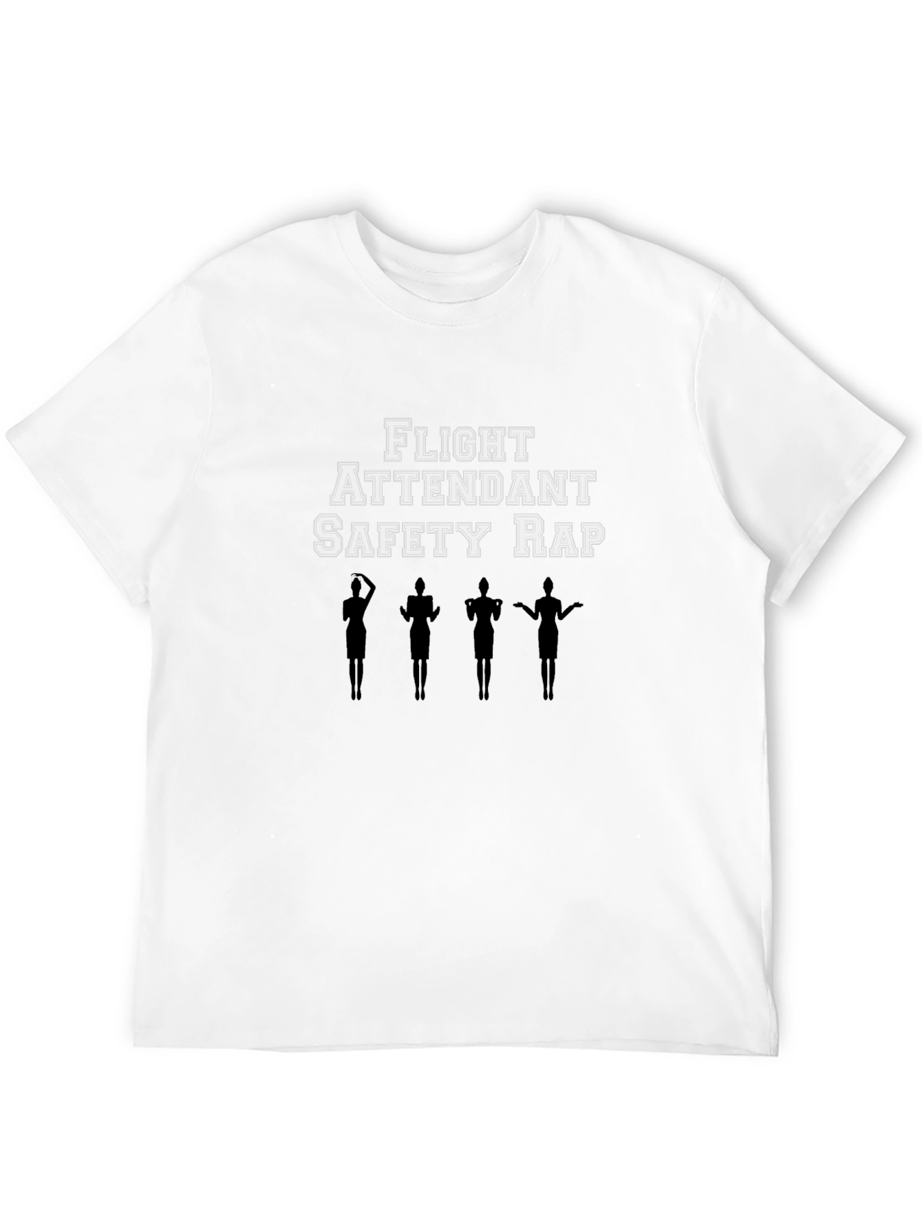 Flight Attendant Safety Rap Graphic Tee - Black