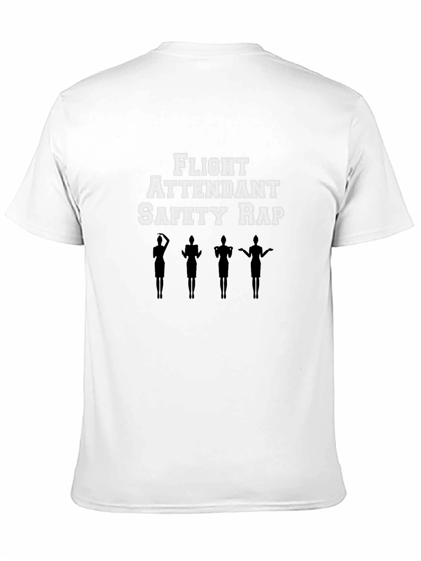 Flight Attendant Safety Rap Graphic Tee - Black