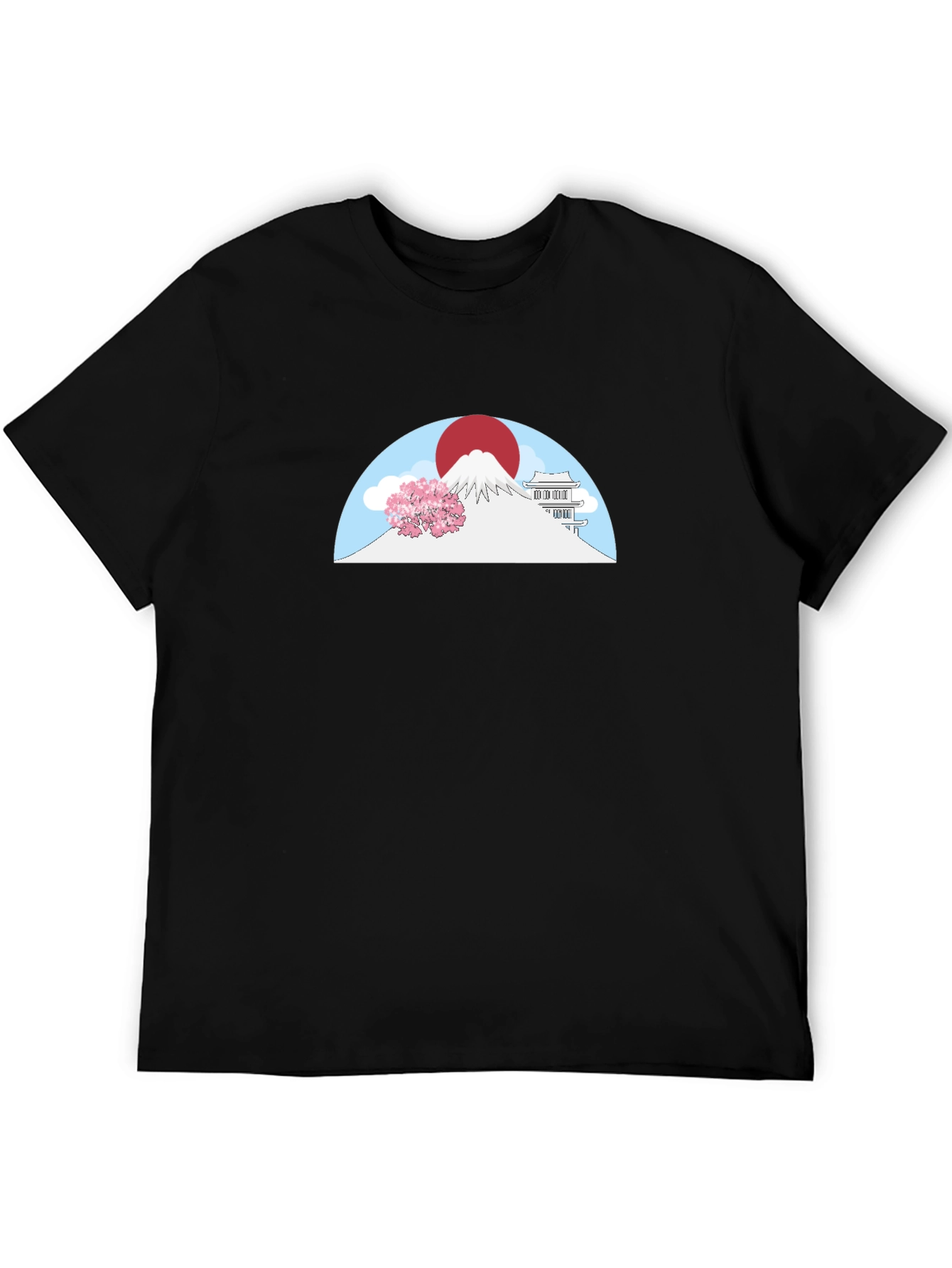 Japanese Mt Fuji T-Shirt - Black