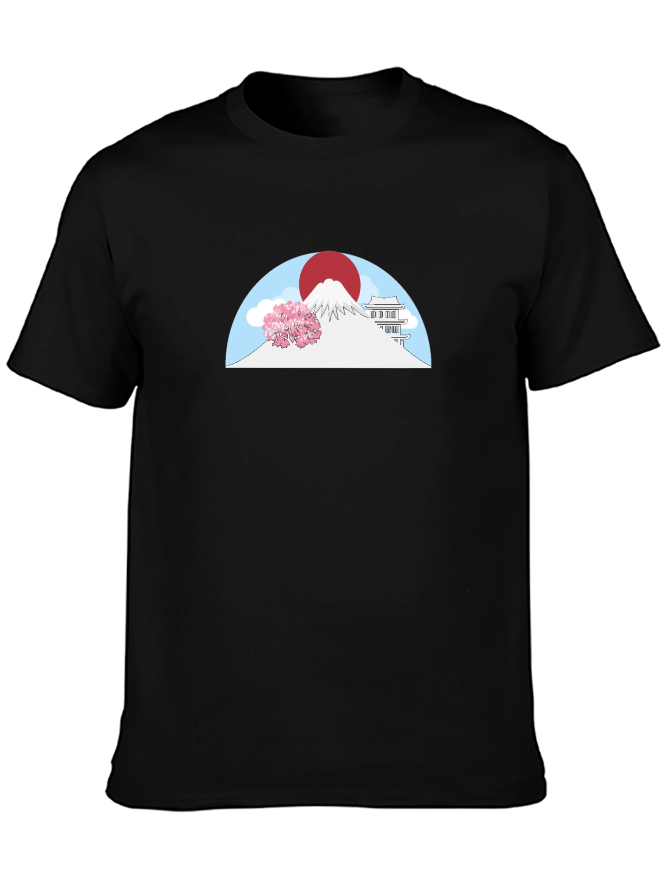Japanese Mt Fuji T-Shirt - Black