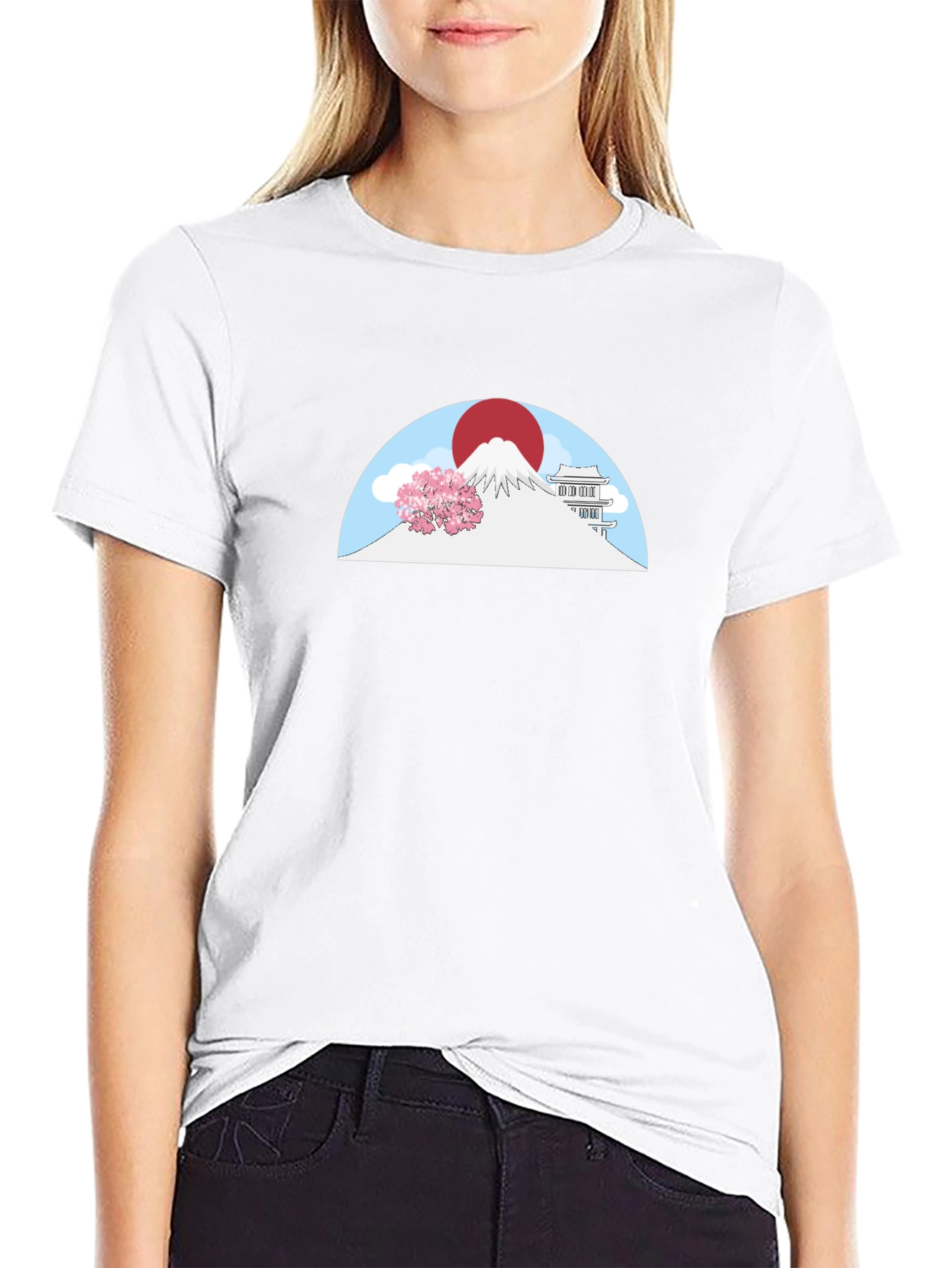 Japanese Mt Fuji T-Shirt - Black