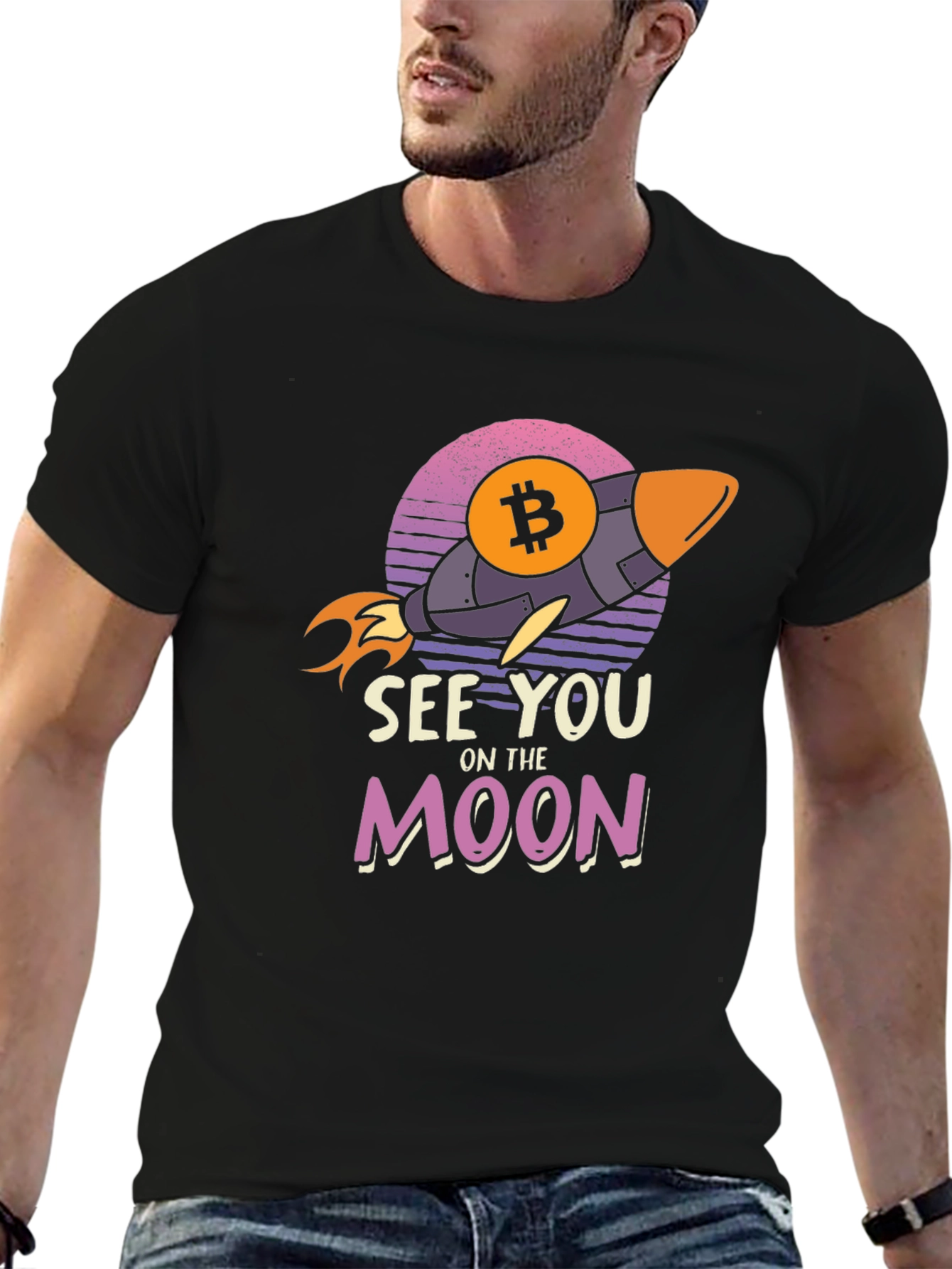 Bitcoin Rocket T-Shirt - See You on the Moon!