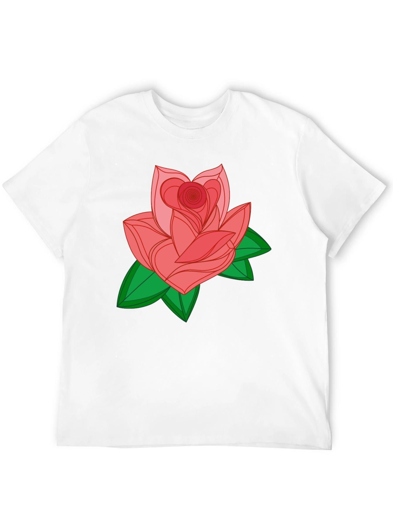 Rose Graphic Black T-Shirt - Stylish & Comfortable
