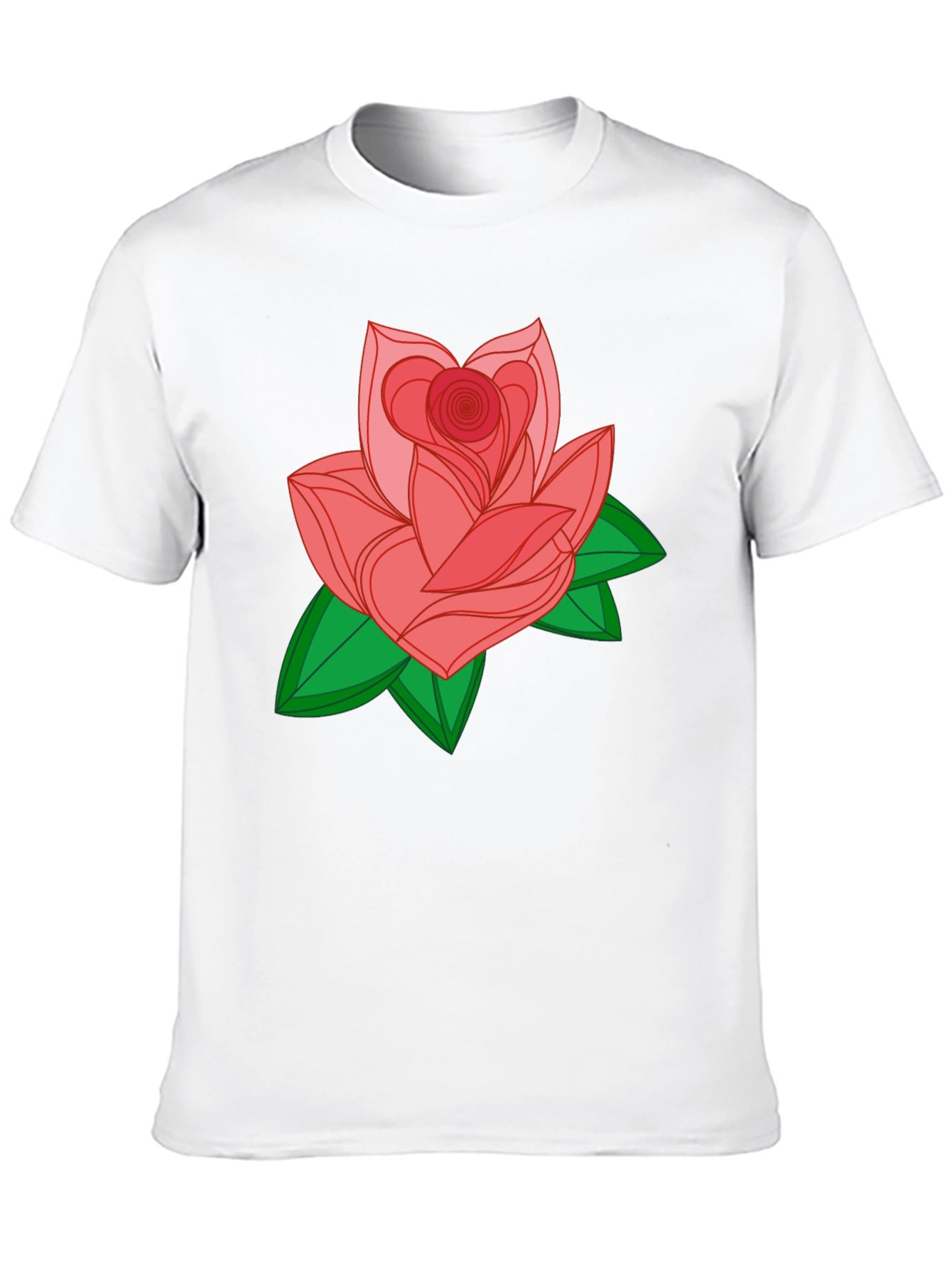 Rose Graphic Black T-Shirt - Stylish & Comfortable