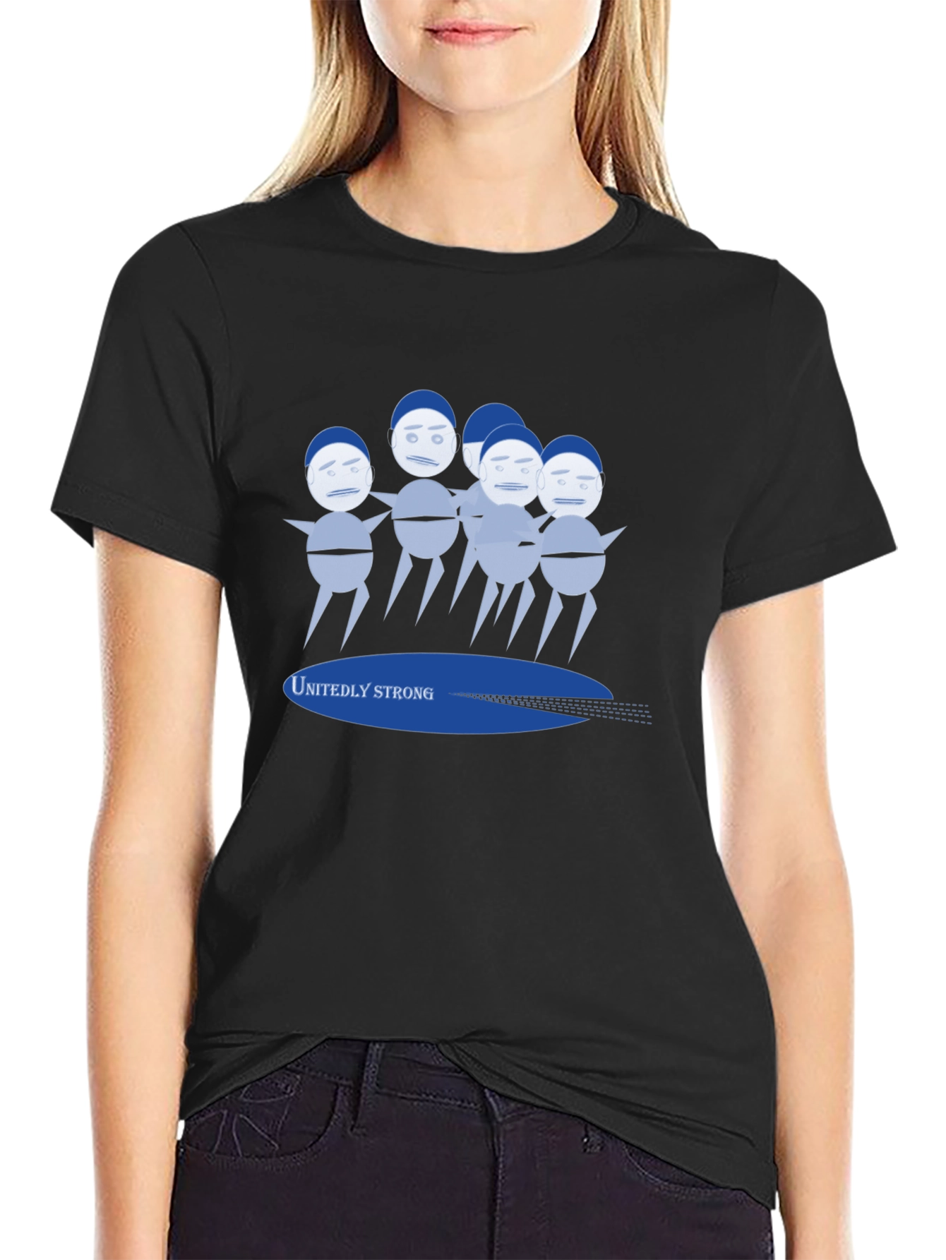 Unitedly Strong Graphic Tee - Mens Black T-Shirt