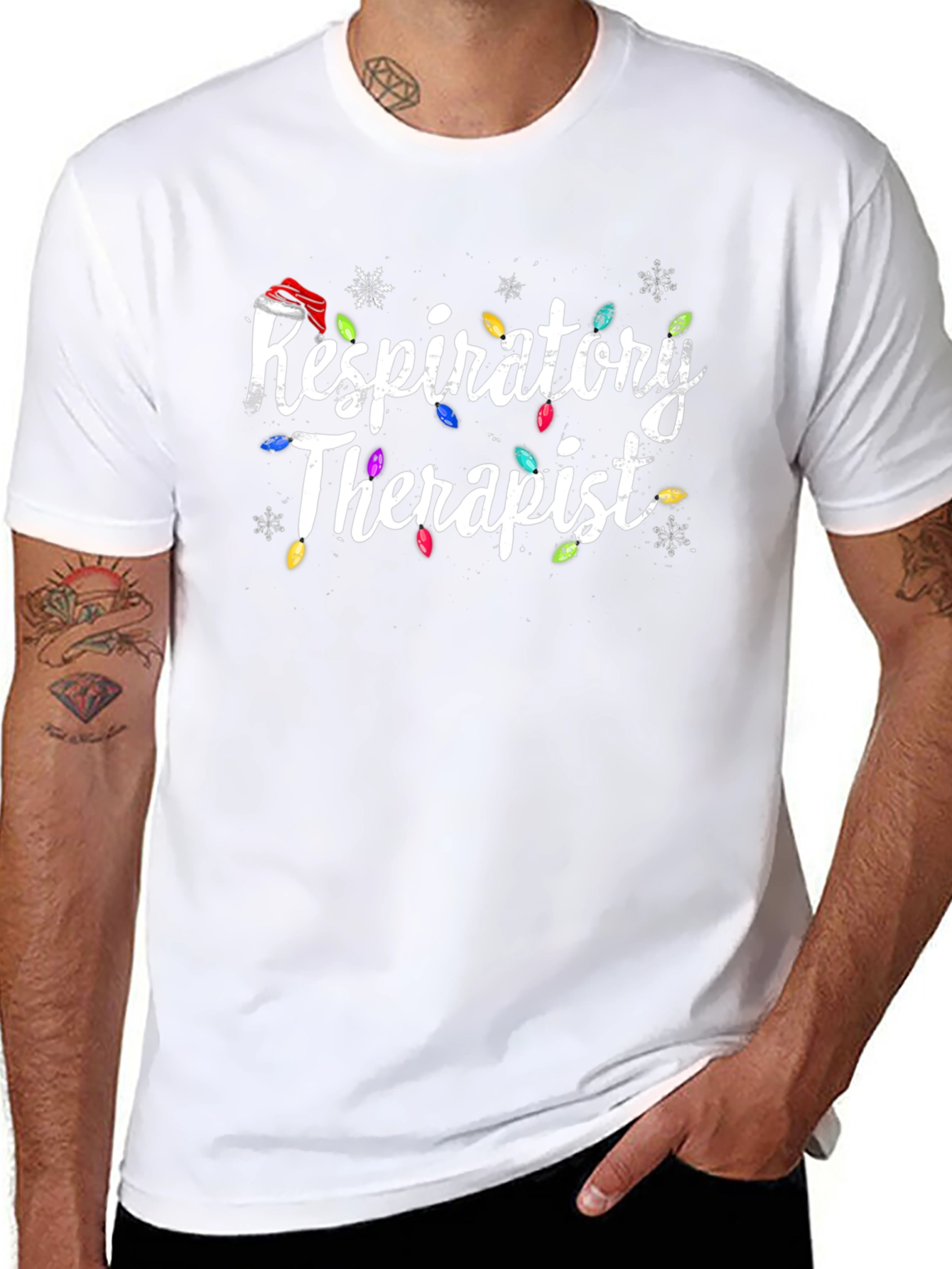 Respiratory Therapist Christmas Lights T-Shirt