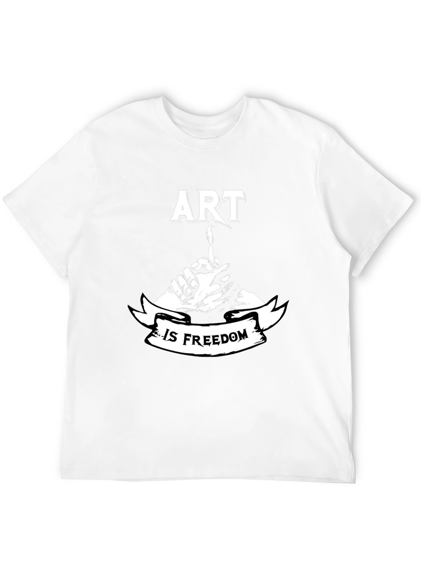 Art is Freedom Black T-Shirt - Creative Expression
