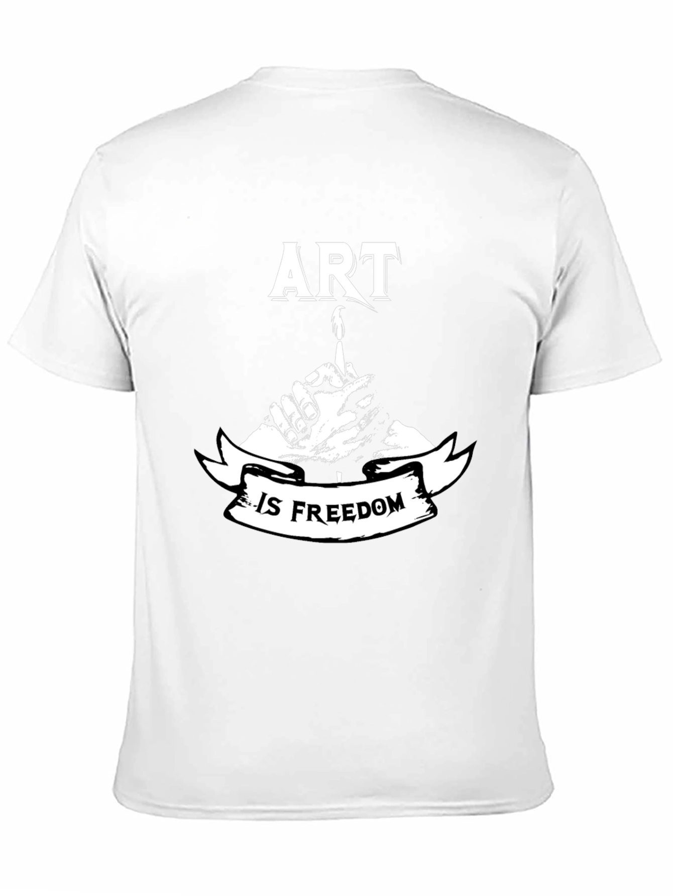 Art is Freedom Black T-Shirt - Creative Expression
