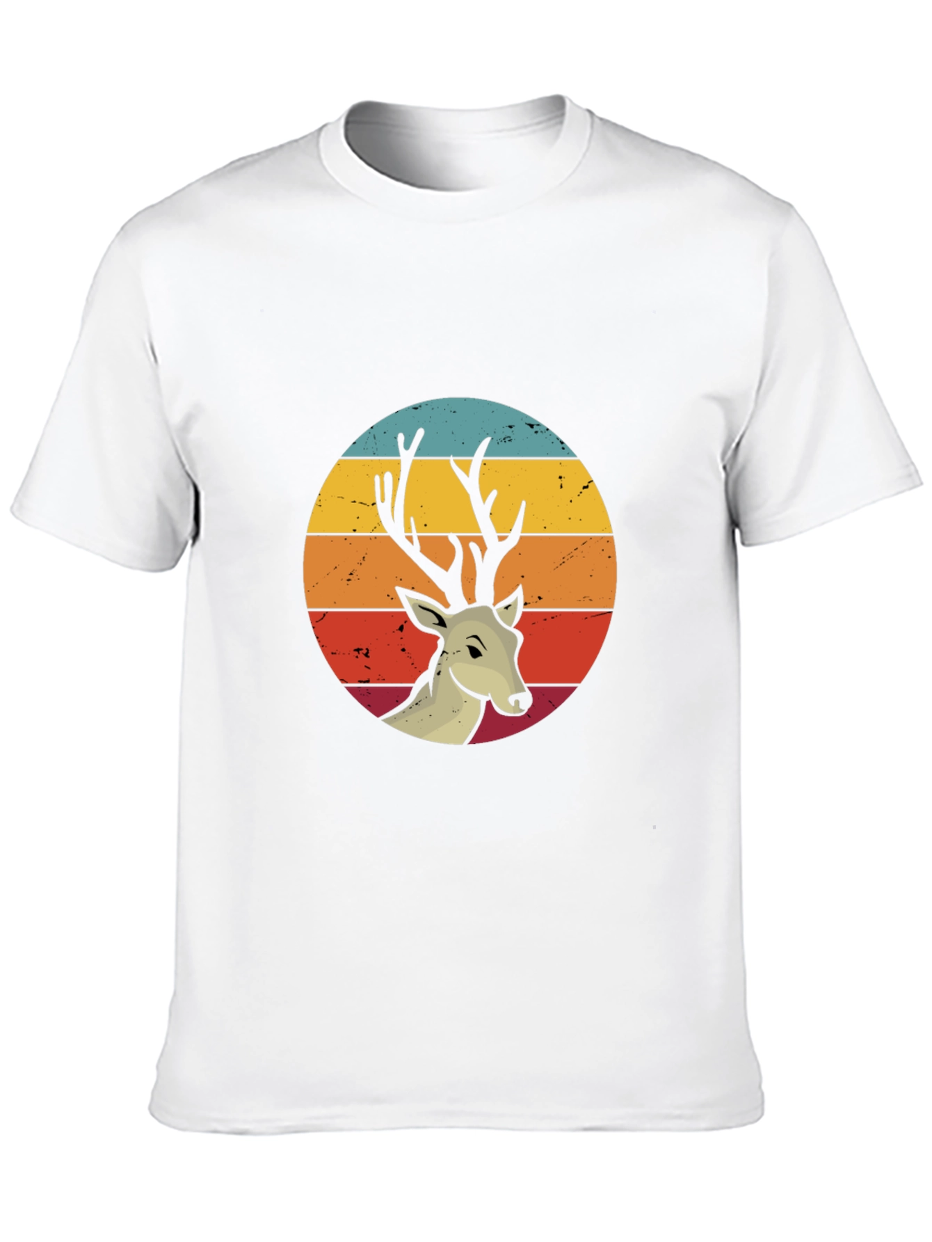 Retro Deer Graphic Tee - Nature Lovers Shirt
