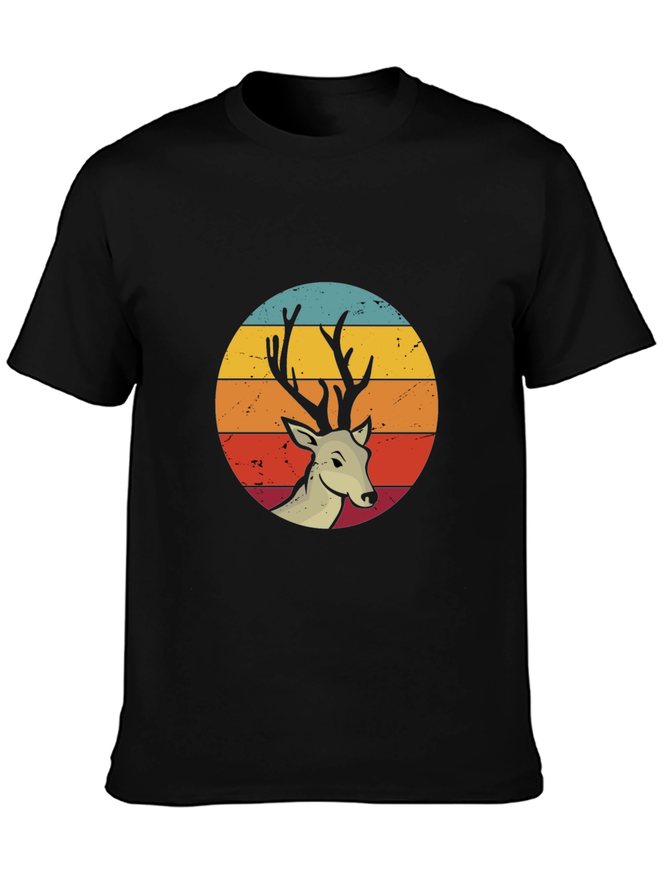 Retro Deer Graphic Tee - Nature Lovers Shirt