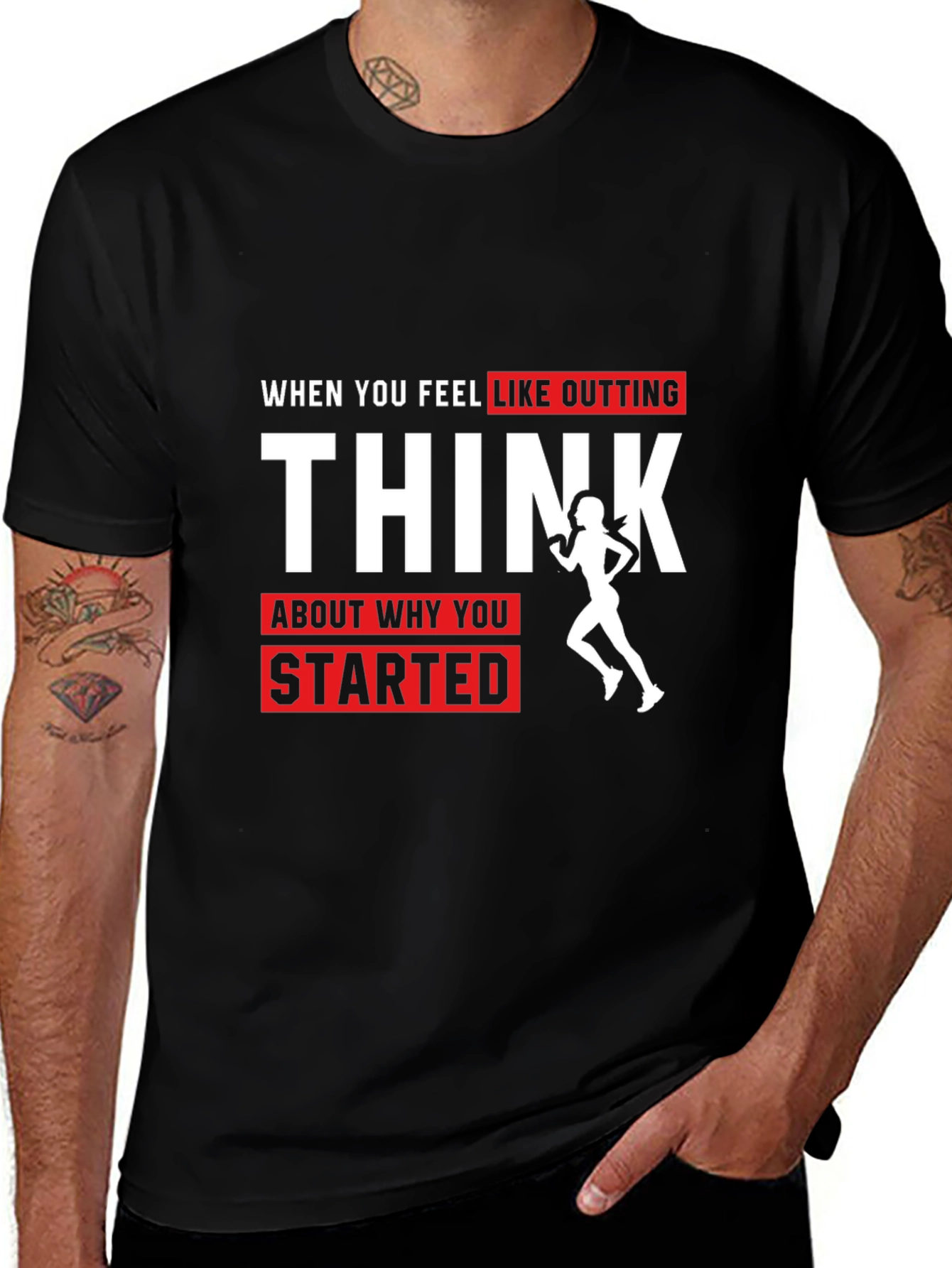 Motivational Running T-Shirt: Think Why You Started