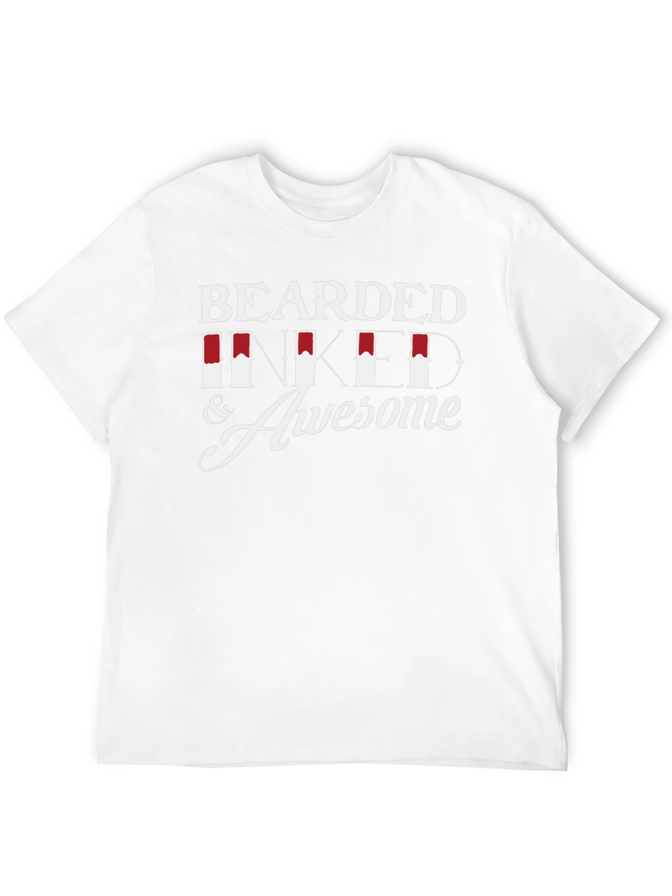 Bearded Inked Awesome Graphic Tee - Mens Black T-Shirt