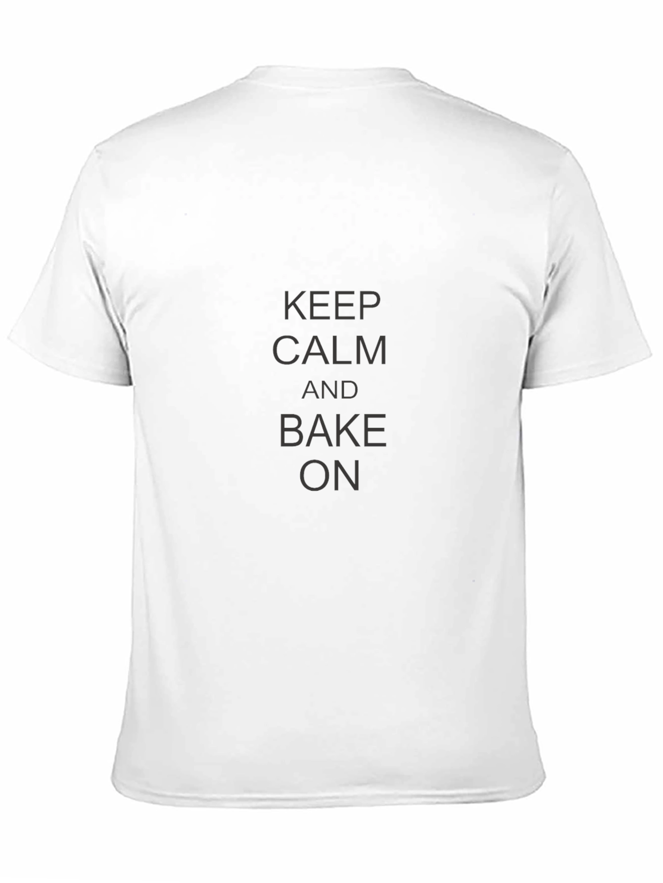 Keep Calm and Bake On - Mens Black T-Shirt