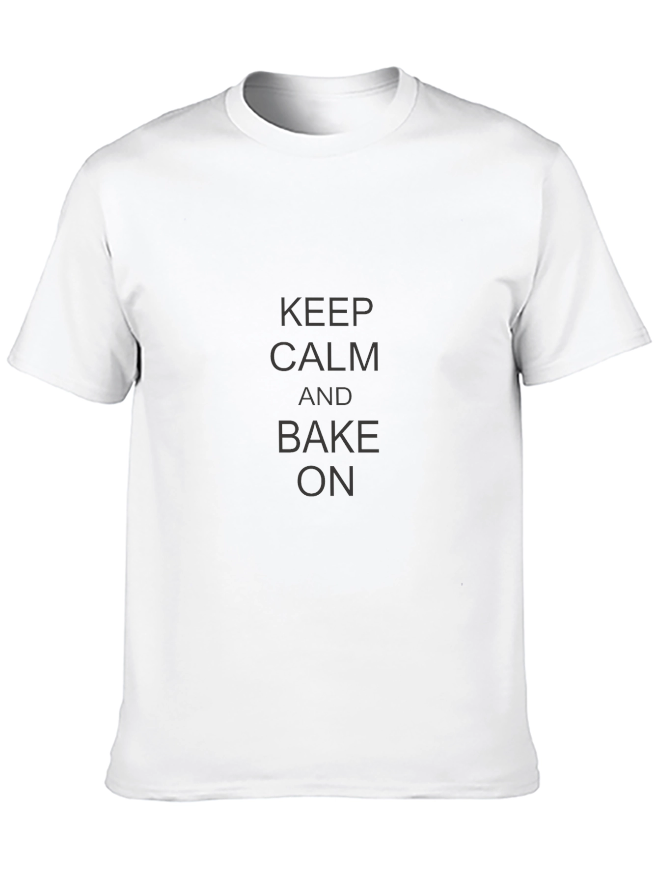 Keep Calm and Bake On - Mens Black T-Shirt