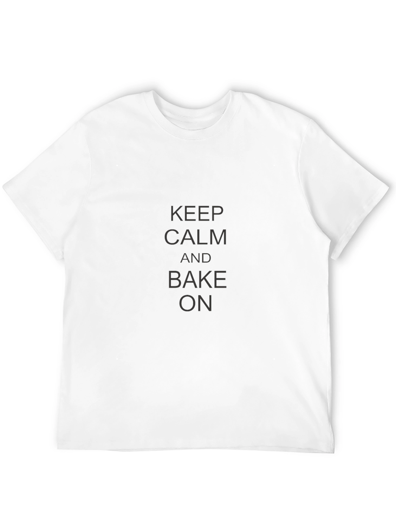Keep Calm and Bake On - Mens Black T-Shirt