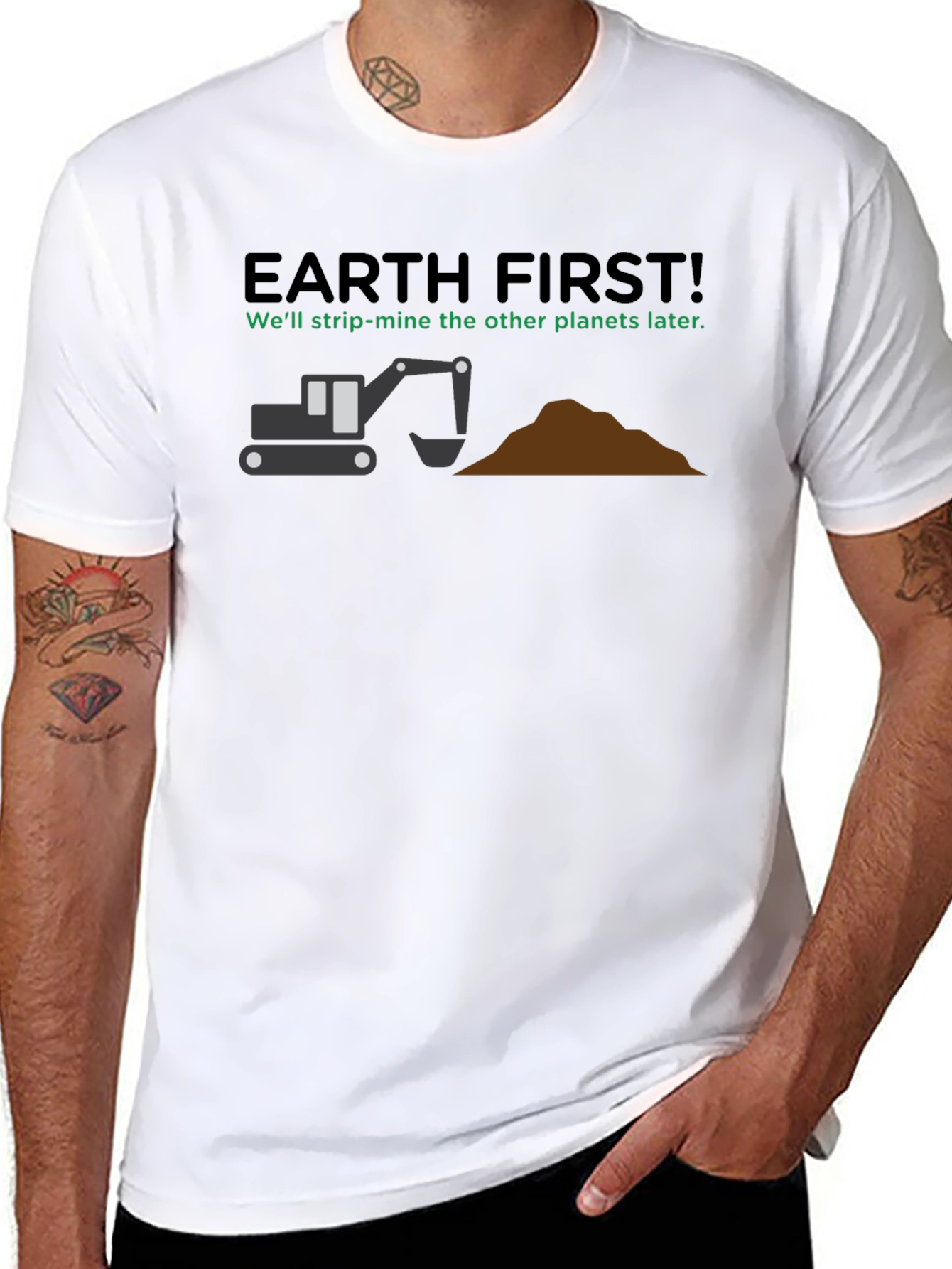 Earth First Strip Mine T-Shirt: Funny Graphic Tee