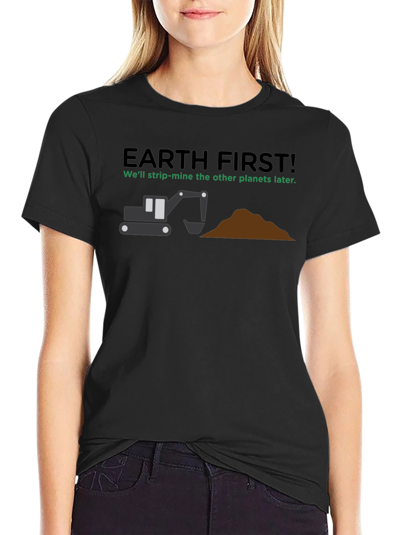 Earth First Strip Mine T-Shirt: Funny Graphic Tee