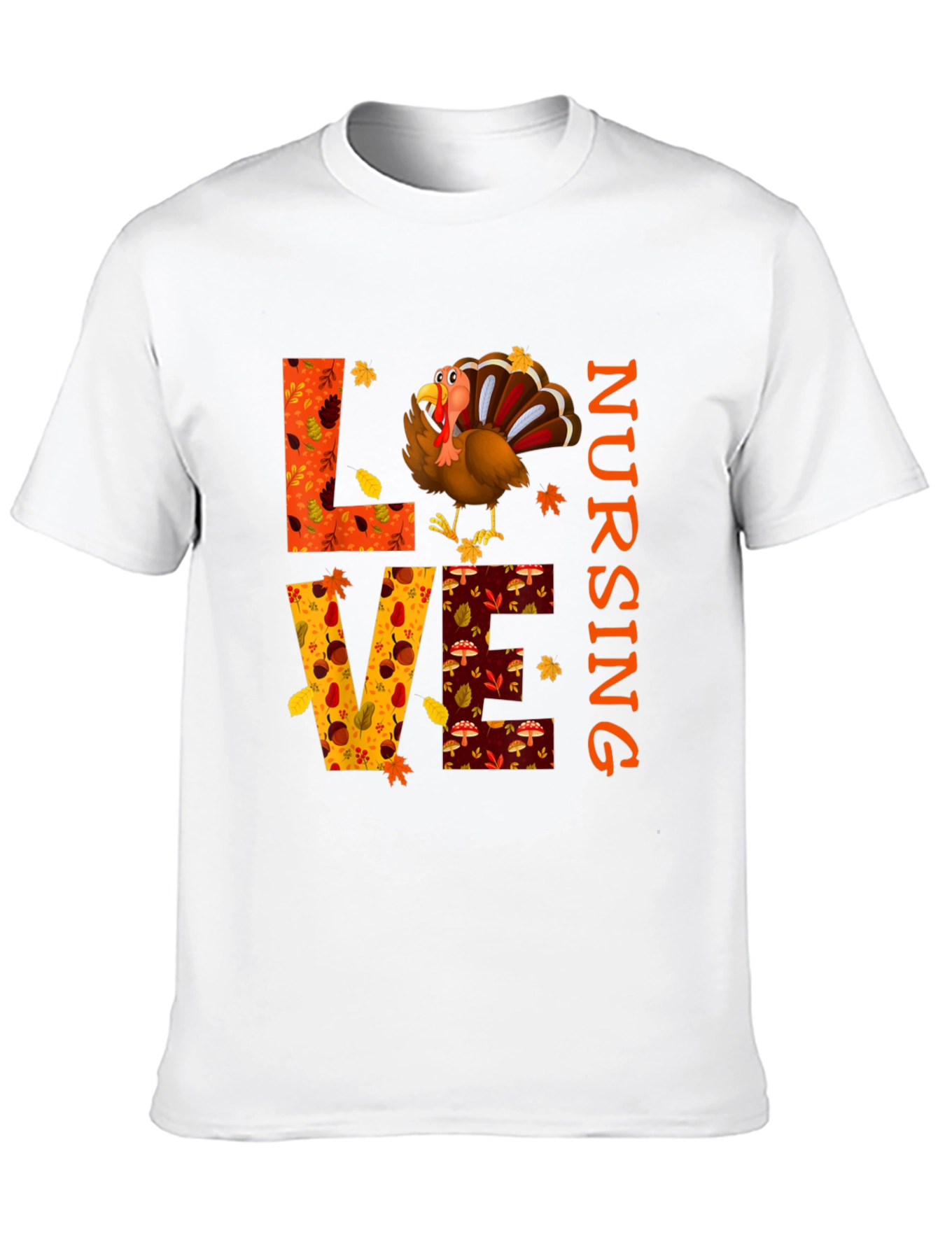 Love Nursing Thanksgiving Turkey T-Shirt