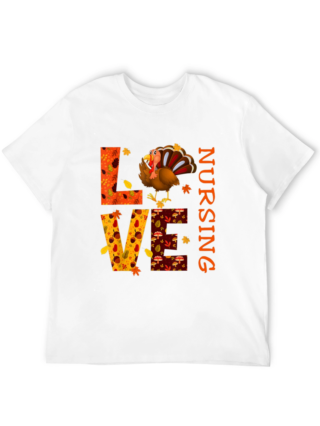 Love Nursing Thanksgiving Turkey T-Shirt