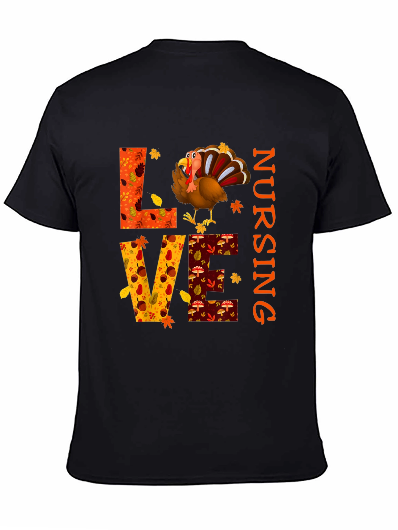 Love Nursing Thanksgiving Turkey T-Shirt