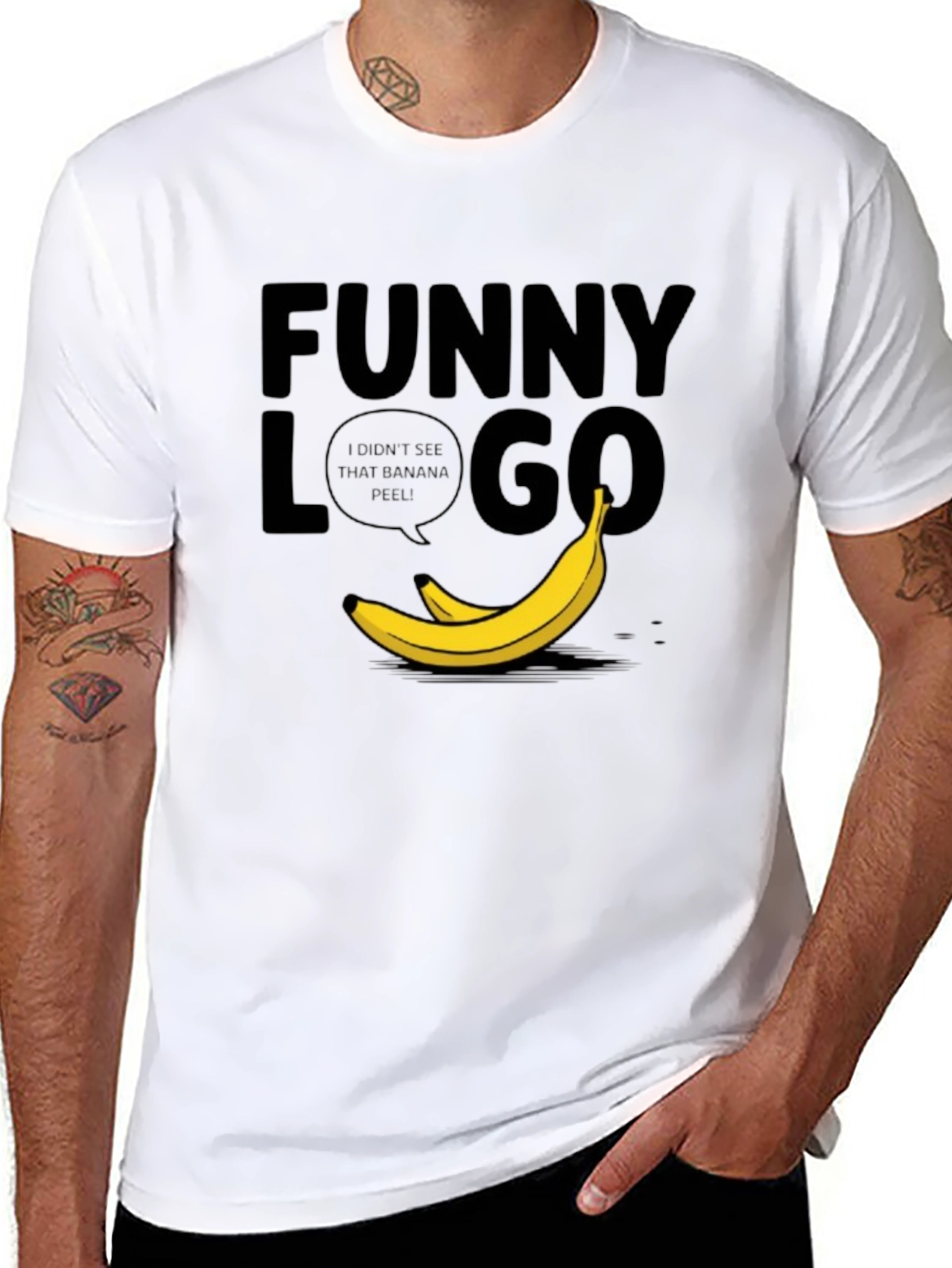 Funny Logo Banana Peel T-Shirt