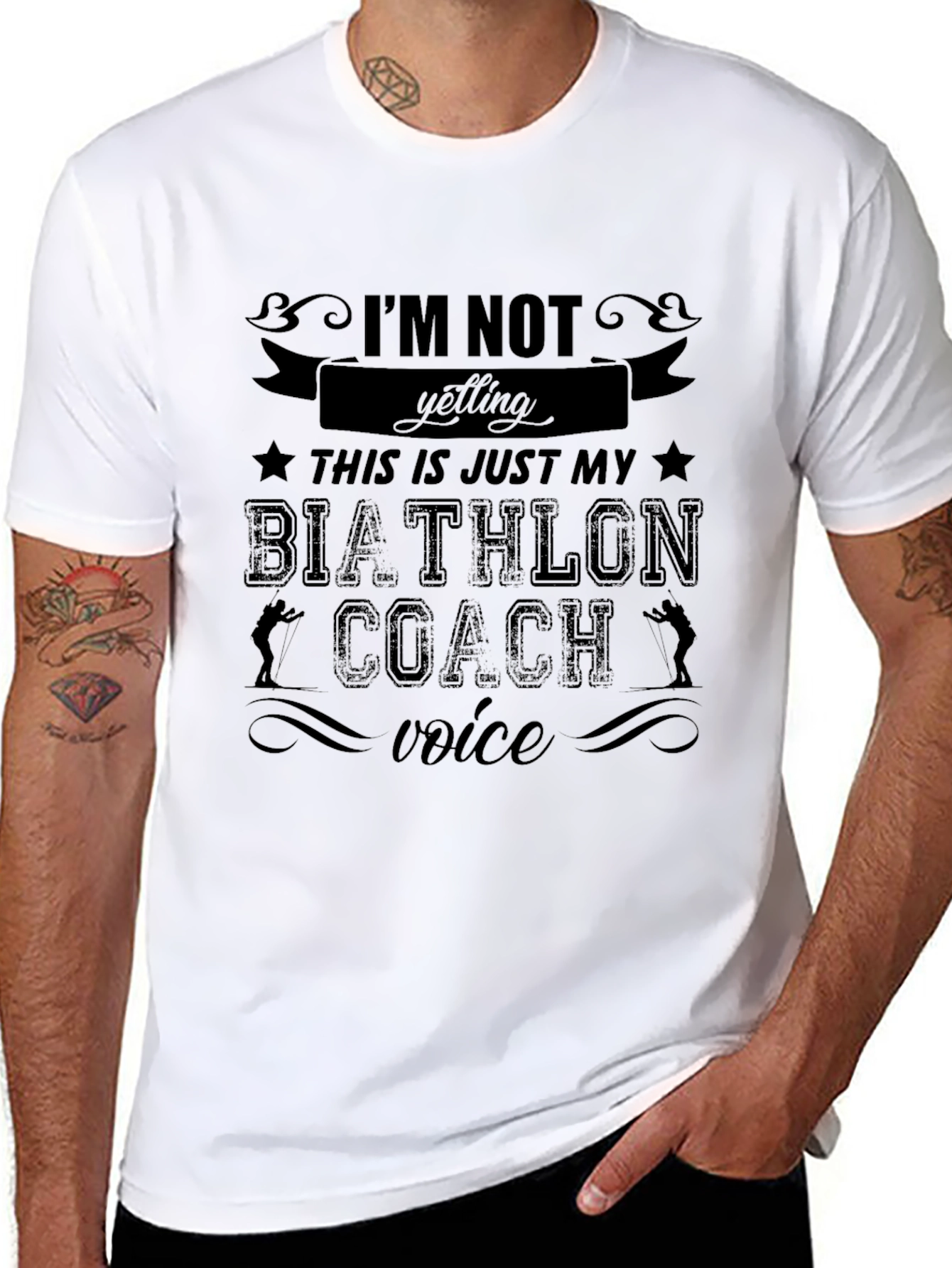 Biathlon Coach Voice T-Shirt - Funny Athlete Tee