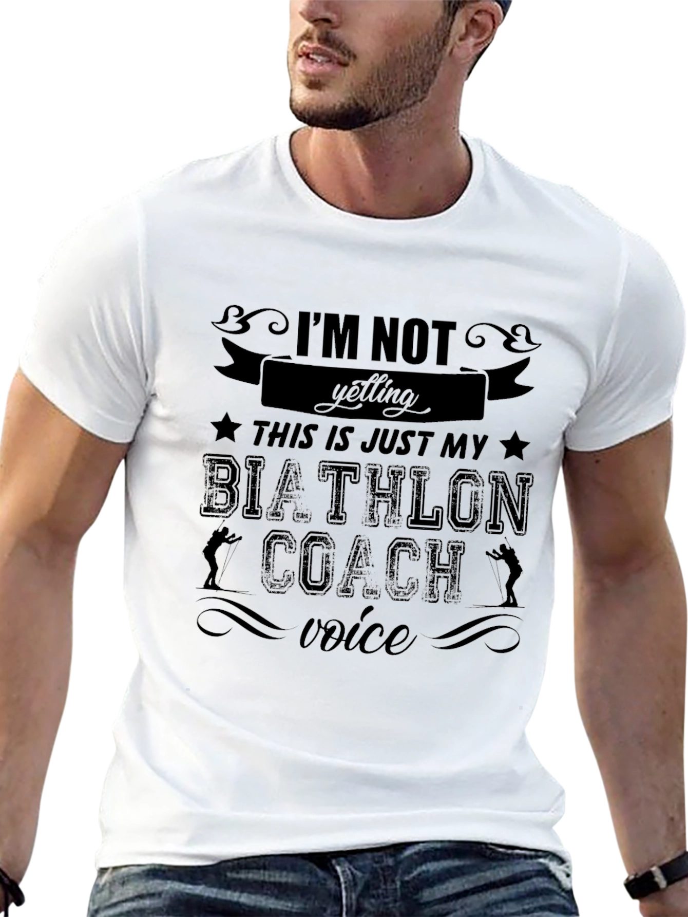 Biathlon Coach Voice T-Shirt - Funny Athlete Tee