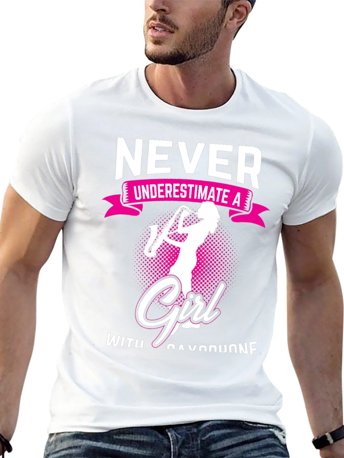 Never Underestimate Girl Saxophone T-Shirt