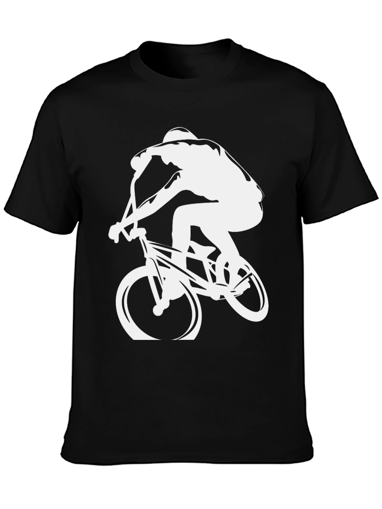 BMX Rider Graphic Tee - Black Casual T-Shirt