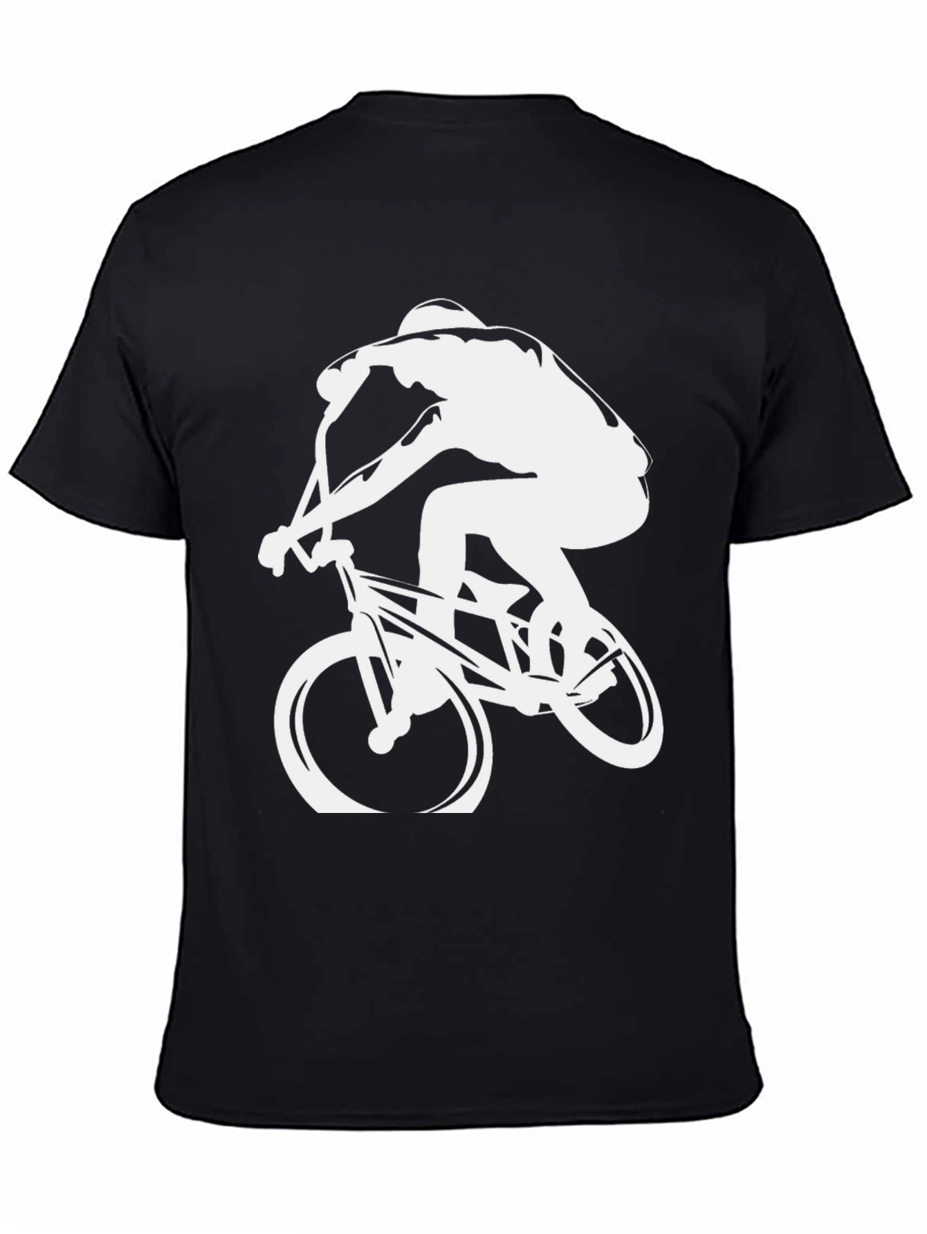 BMX Rider Graphic Tee - Black Casual T-Shirt