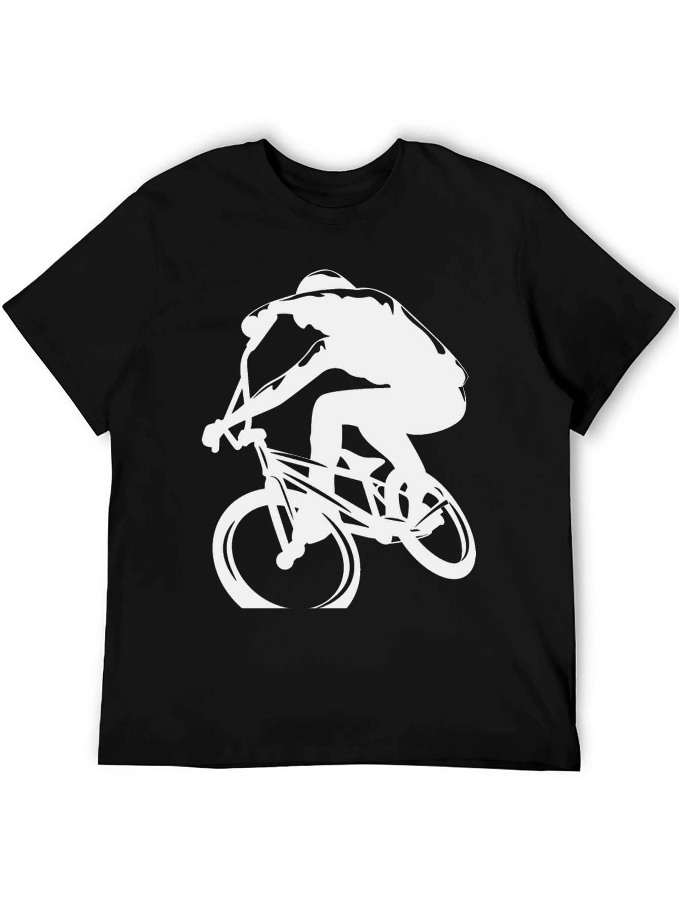 BMX Rider Graphic Tee - Black Casual T-Shirt