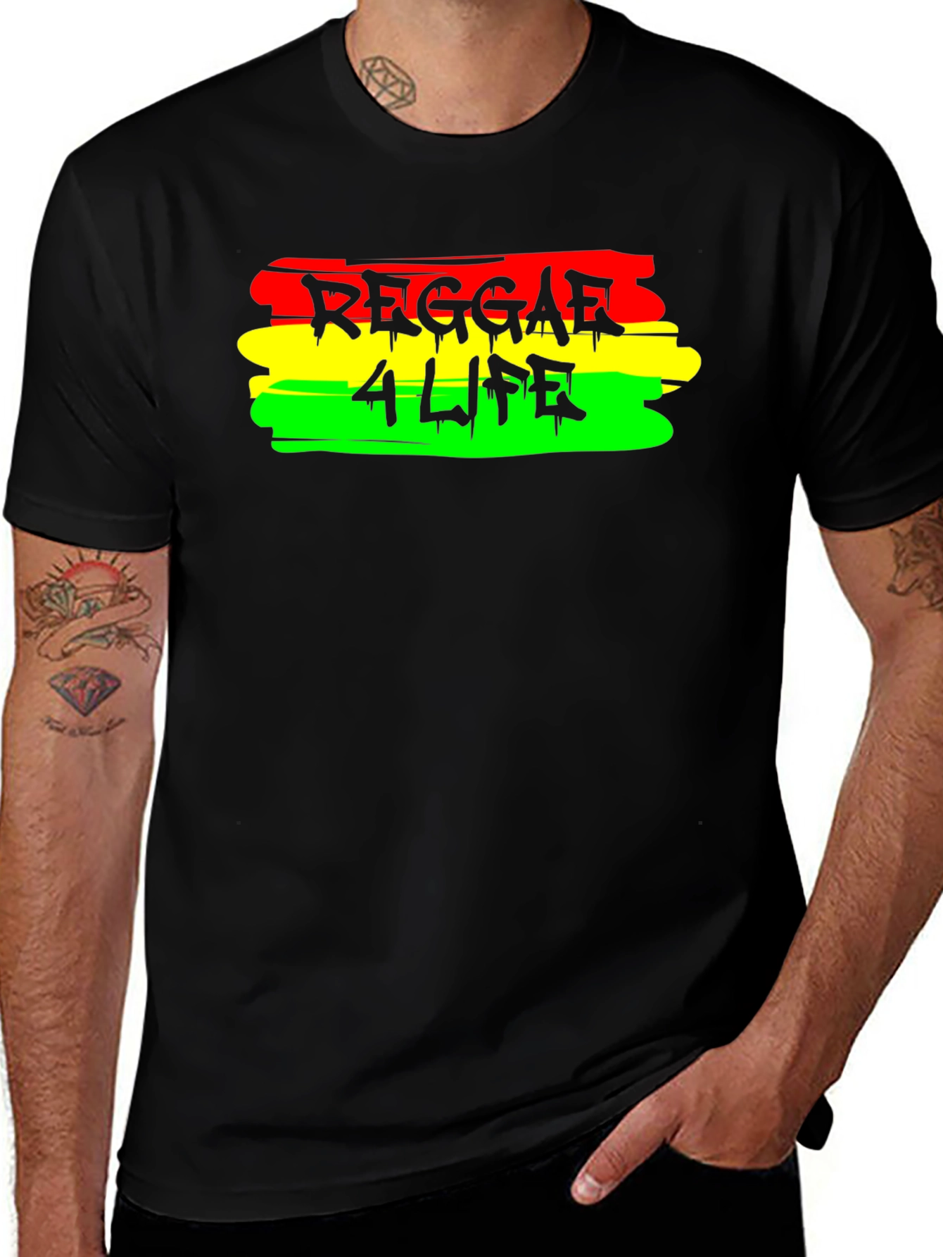 Reggae 4 Life Black T-Shirt