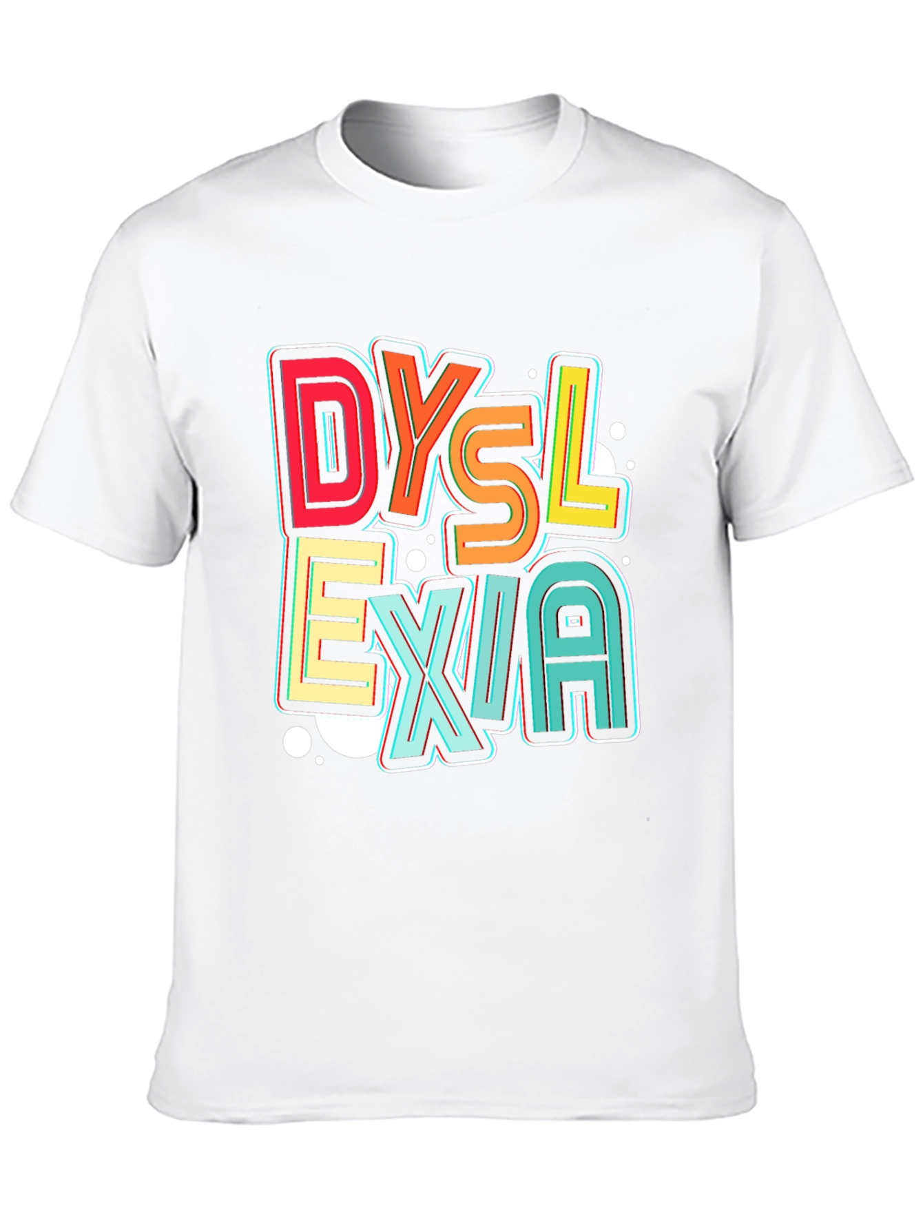 Dyslexia Awareness Graphic Tee - Black Cotton T-Shirt