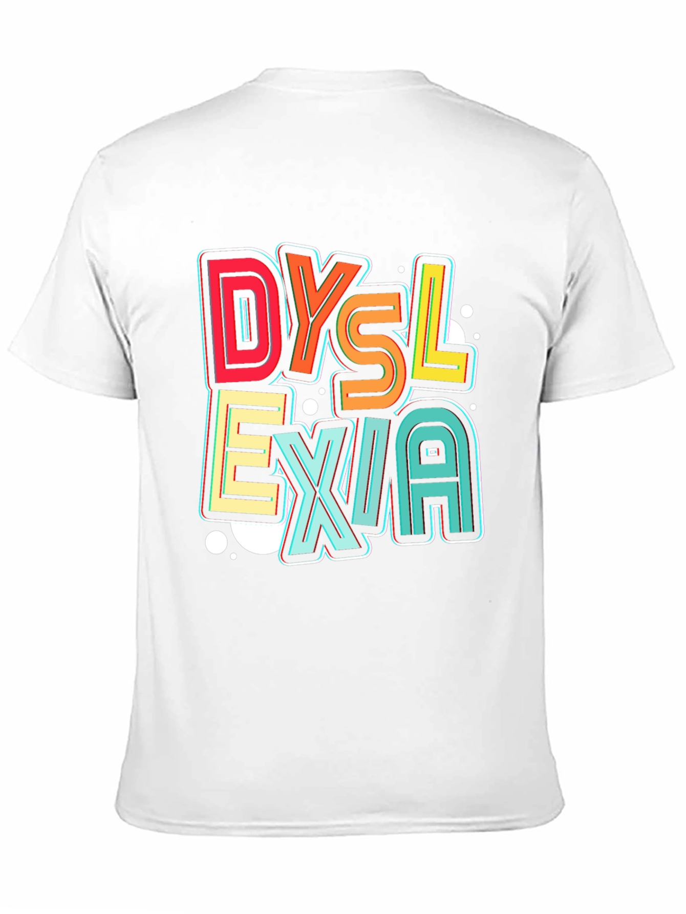 Dyslexia Awareness Graphic Tee - Black Cotton T-Shirt