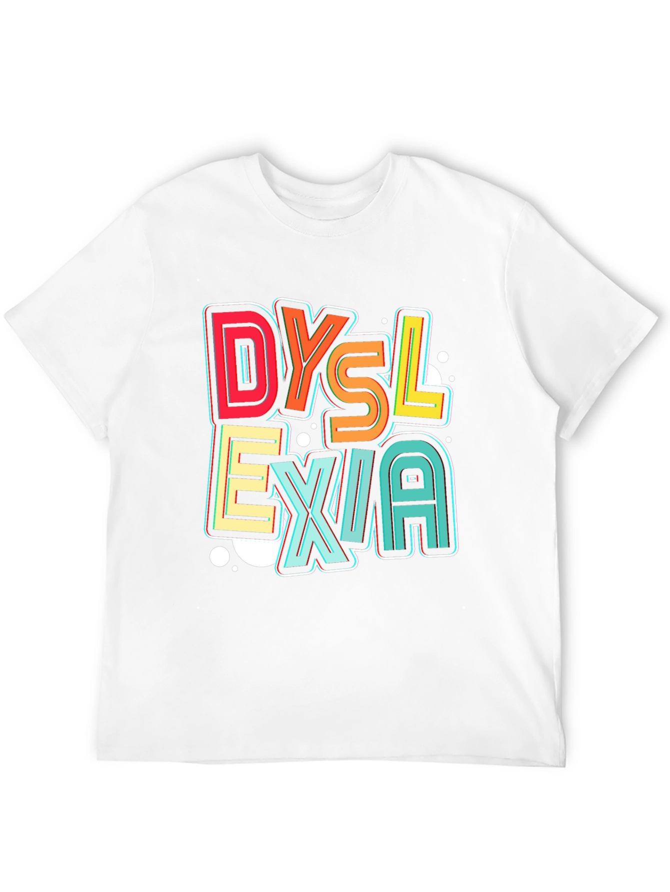 Dyslexia Awareness Graphic Tee - Black Cotton T-Shirt