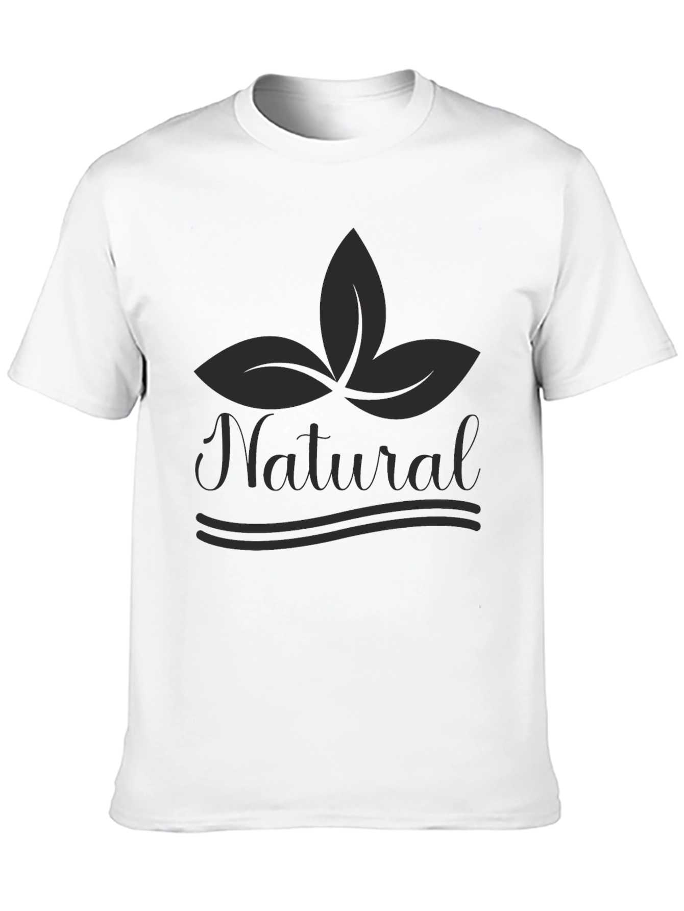 Natural Leaf Graphic T-Shirt - Unisex Black Tee