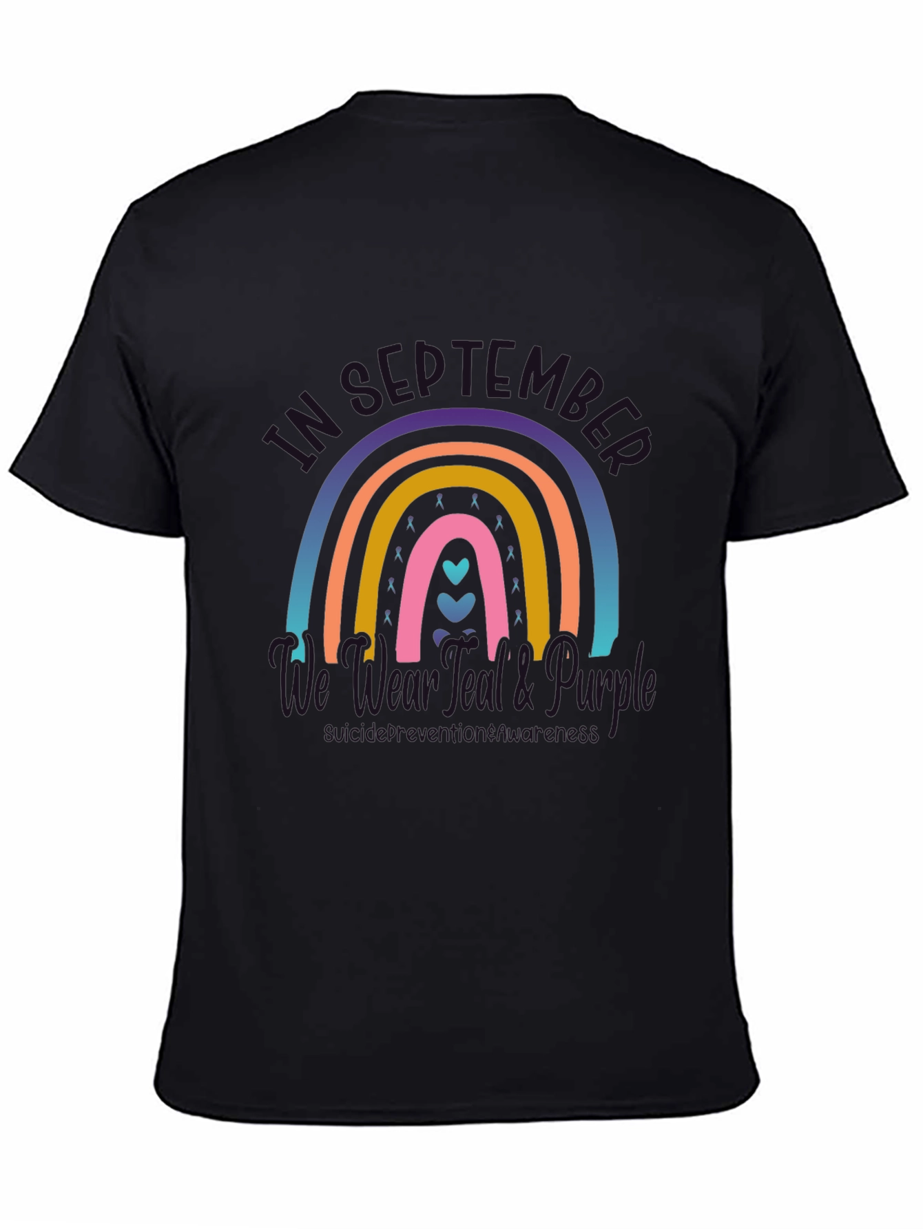 Mental Health Awareness Rainbow Graphic T-Shirt