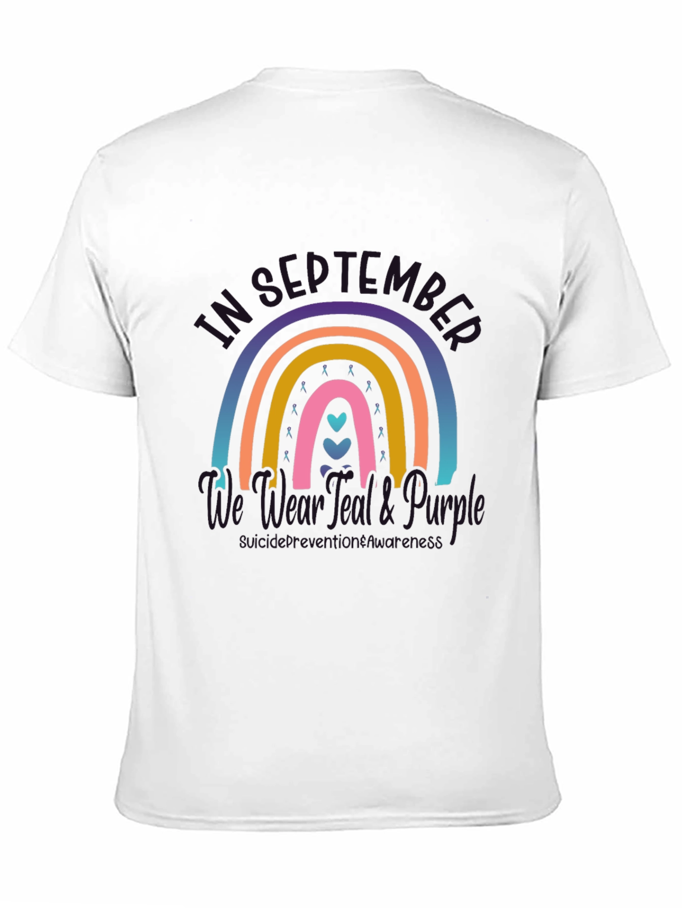 Mental Health Awareness Rainbow Graphic T-Shirt