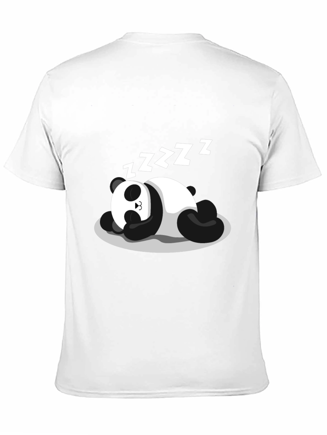 Sleeping Panda Graphic Tee - Black Cotton Comfort