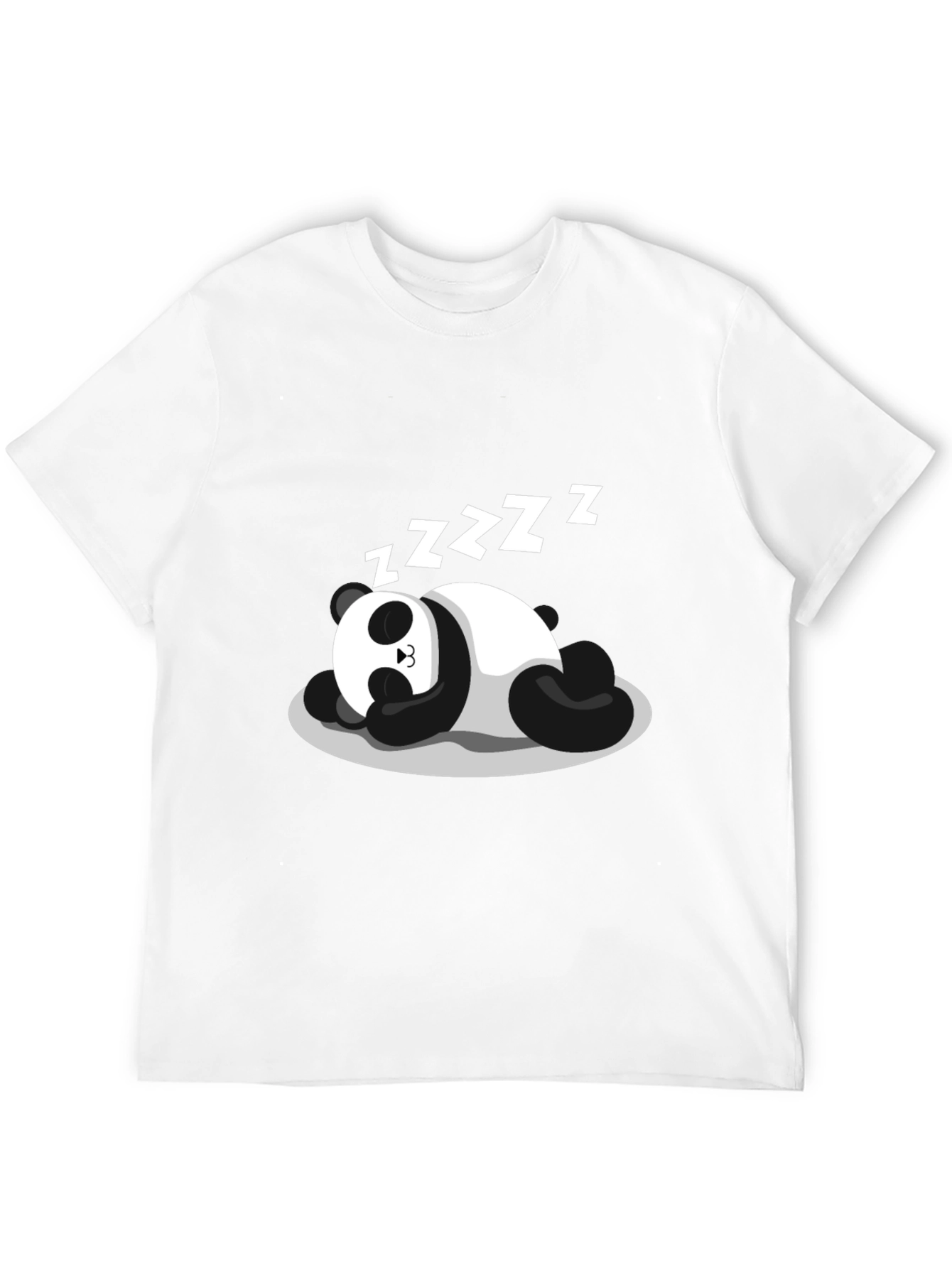 Sleeping Panda Graphic Tee - Black Cotton Comfort